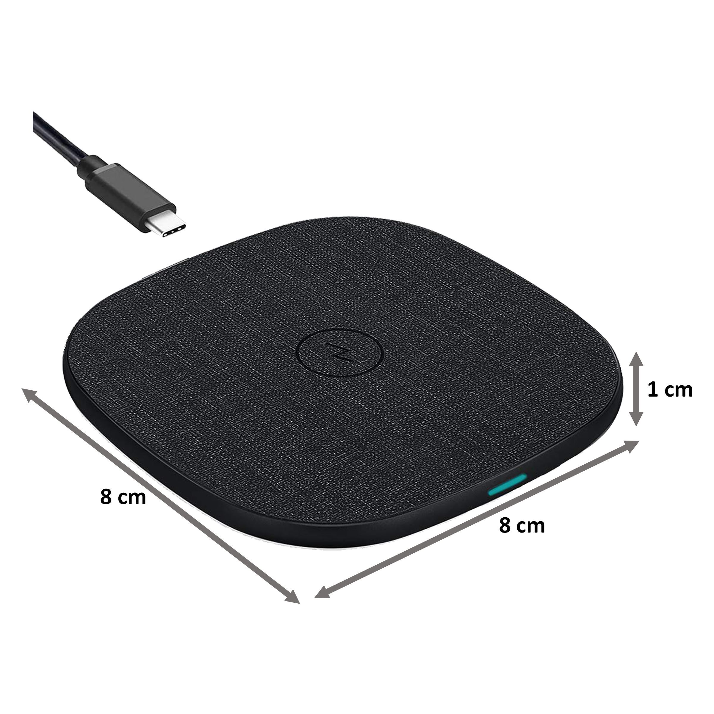 UNIGEN Unipad 10W Wireless Charging Pad for iPhone, Android and Truly Wireless Earbuds (Multiple Safety Protection, Black)_2