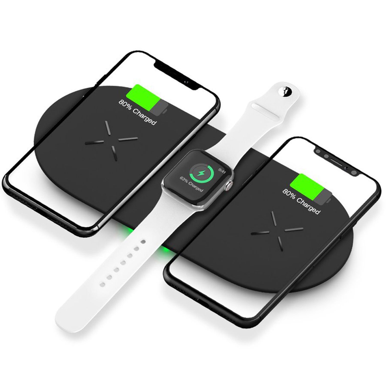 UNIGEN Unidock 300 15W 3-in-1 Wireless Charging Pad for iOS, Android, Apple Watch and AirPods (Qi Certified, Fast Charging, Black)_6