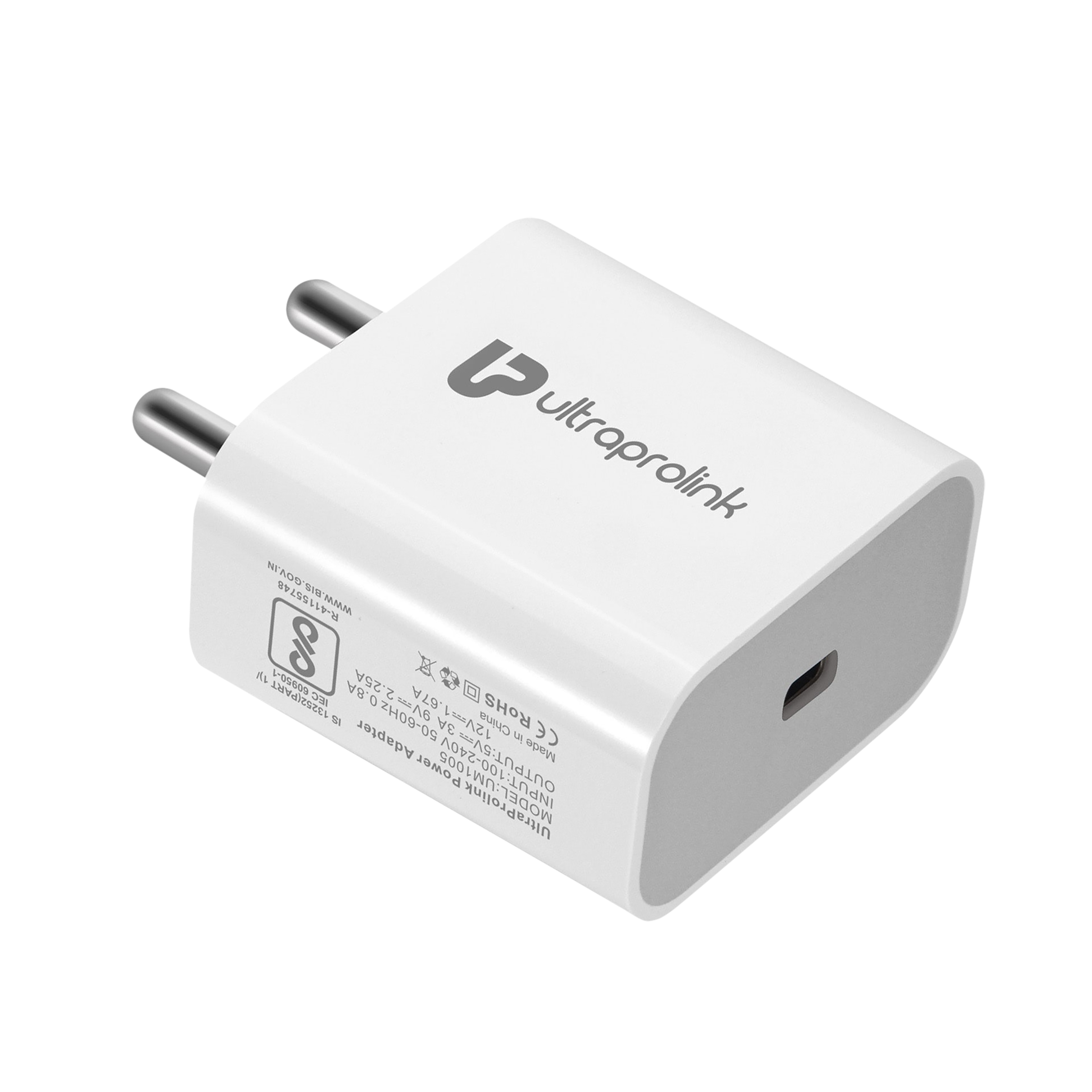UltraProlink Boost 20W Type C Fast Charger (Adapter Only, Built-in Smart Chip, White)_3