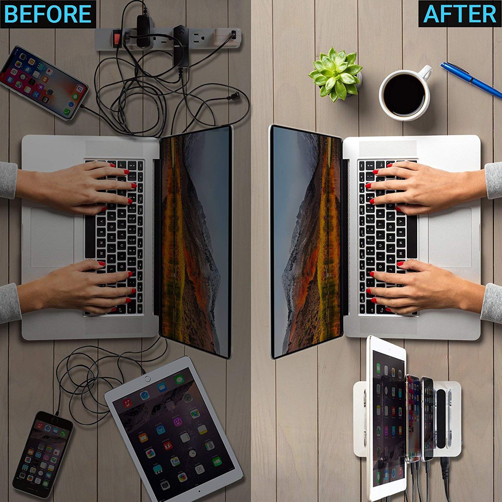 Soopii 22W Type A 4-Port Fast Charging Station (Type A to Type C, Type A to Micro USB & Type A to Lightning Cable, VoltageBoost Technology, White) Soopii 22W Type A 4-Port Fast Charging Station (Type A to Type C, Type A to Micro USB & Type A to Lightning Cable, VoltageBoost Technology, White)_9