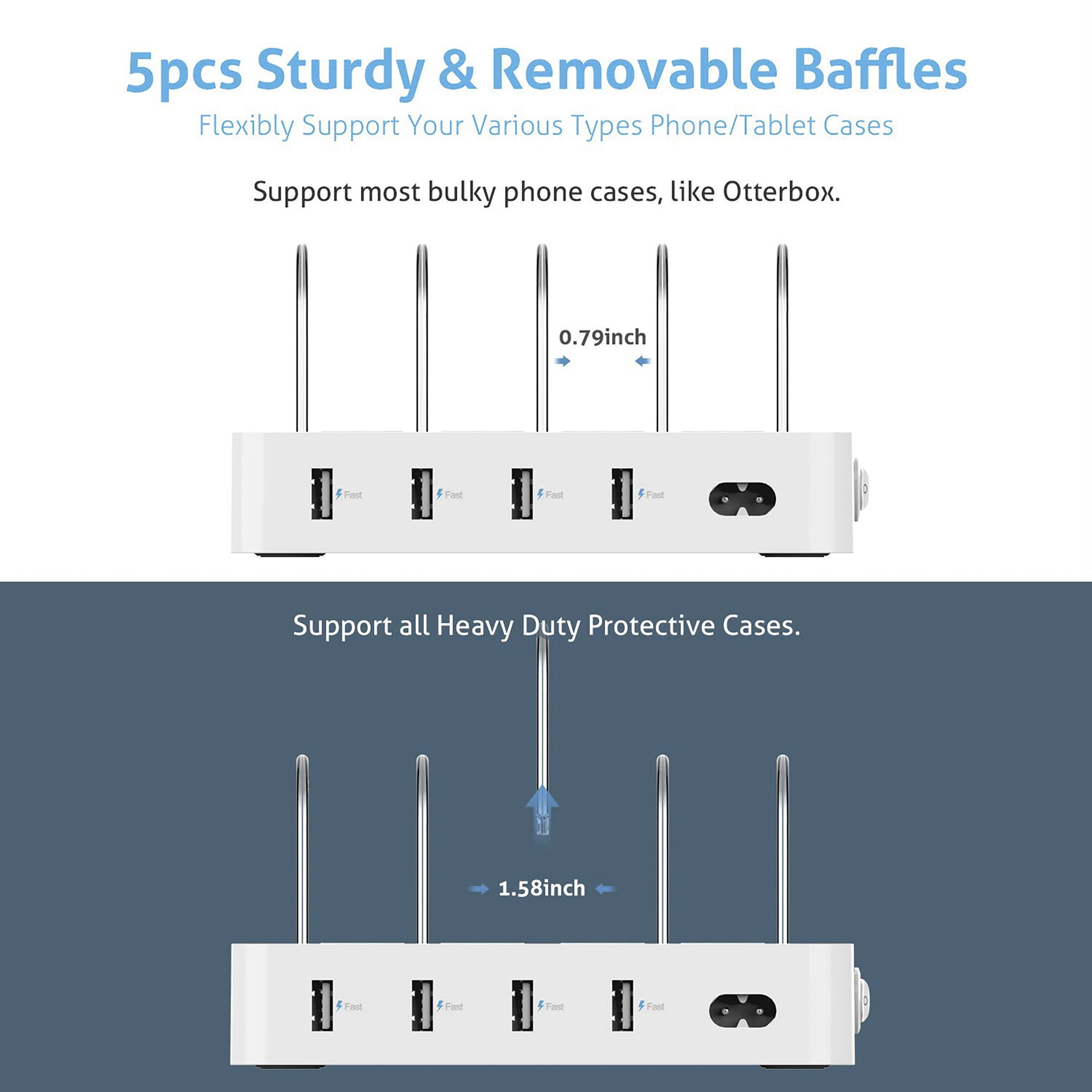 Soopii 22W Type A 4-Port Fast Charging Station (Type A to Type C, Type A to Micro USB & Type A to Lightning Cable, VoltageBoost Technology, White) Soopii 22W Type A 4-Port Fast Charging Station (Type A to Type C, Type A to Micro USB & Type A to Lightning Cable, VoltageBoost Technology, White)_11