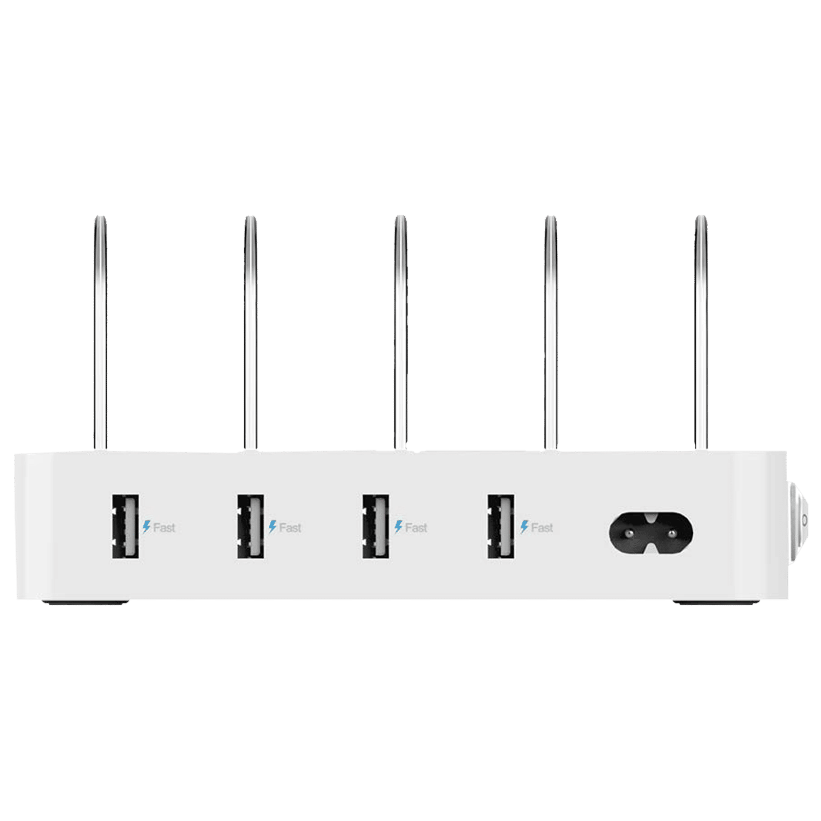 Soopii 22W Type A 4-Port Fast Charging Station (Type A to Type C, Type A to Micro USB & Type A to Lightning Cable, VoltageBoost Technology, White) Soopii 22W Type A 4-Port Fast Charging Station (Type A to Type C, Type A to Micro USB & Type A to Lightning Cable, VoltageBoost Technology, White)_3