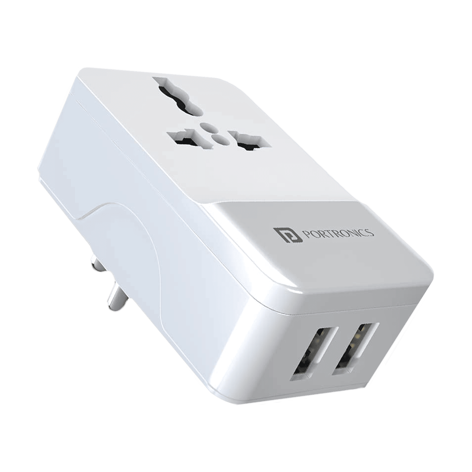Portronics Adapto III Type A 2-Port Fast Charger (Adapter Only, Short-Circuit Protection, White) Portronics Adapto III Type A 2-Port Fast Charger (Adapter Only, Short-Circuit Protection, White)_1