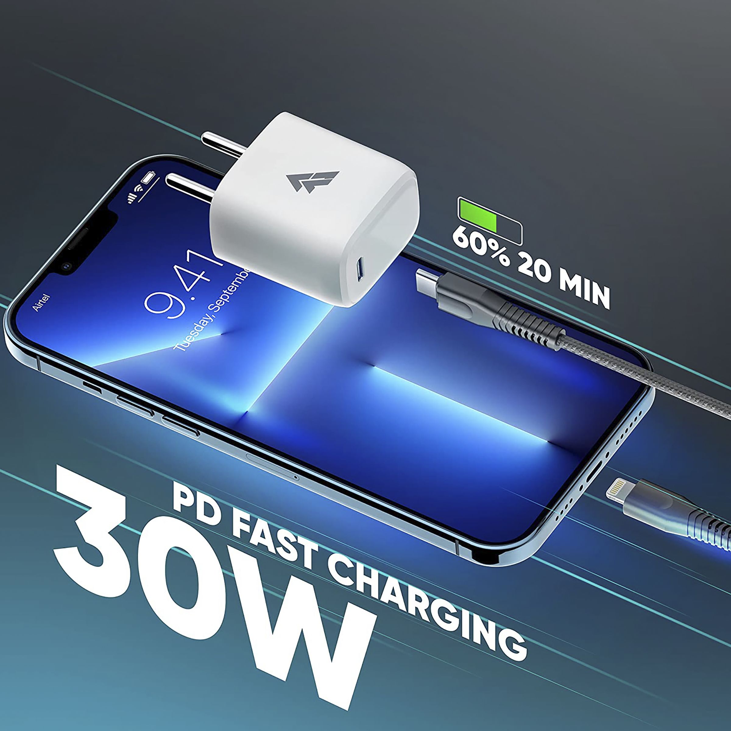 Vaku Neutron 30W Type C Fast Charger (Adapter Only, Multi Protocol Support, White)_8