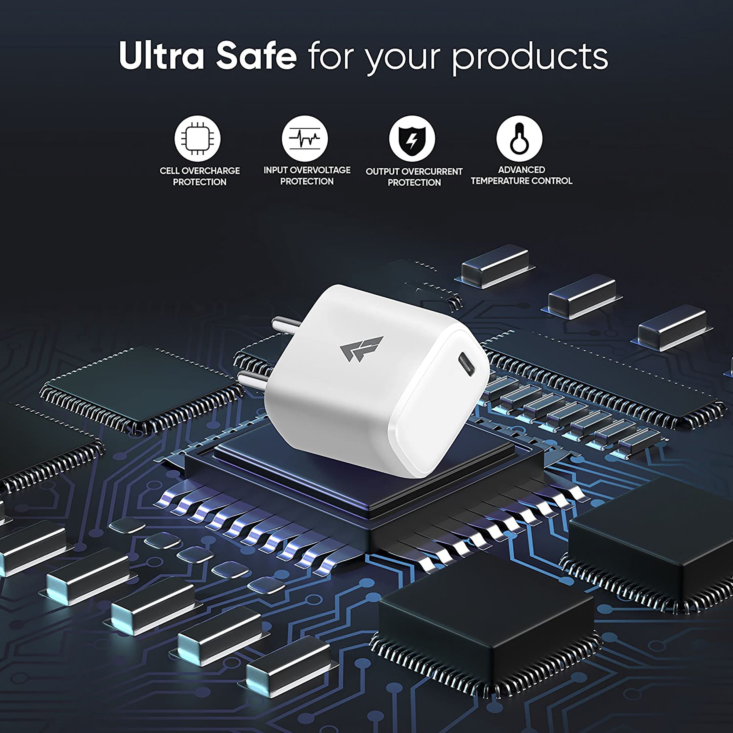 Vaku Neutron 30W Type C Fast Charger (Adapter Only, Multi Protocol Support, White)_11