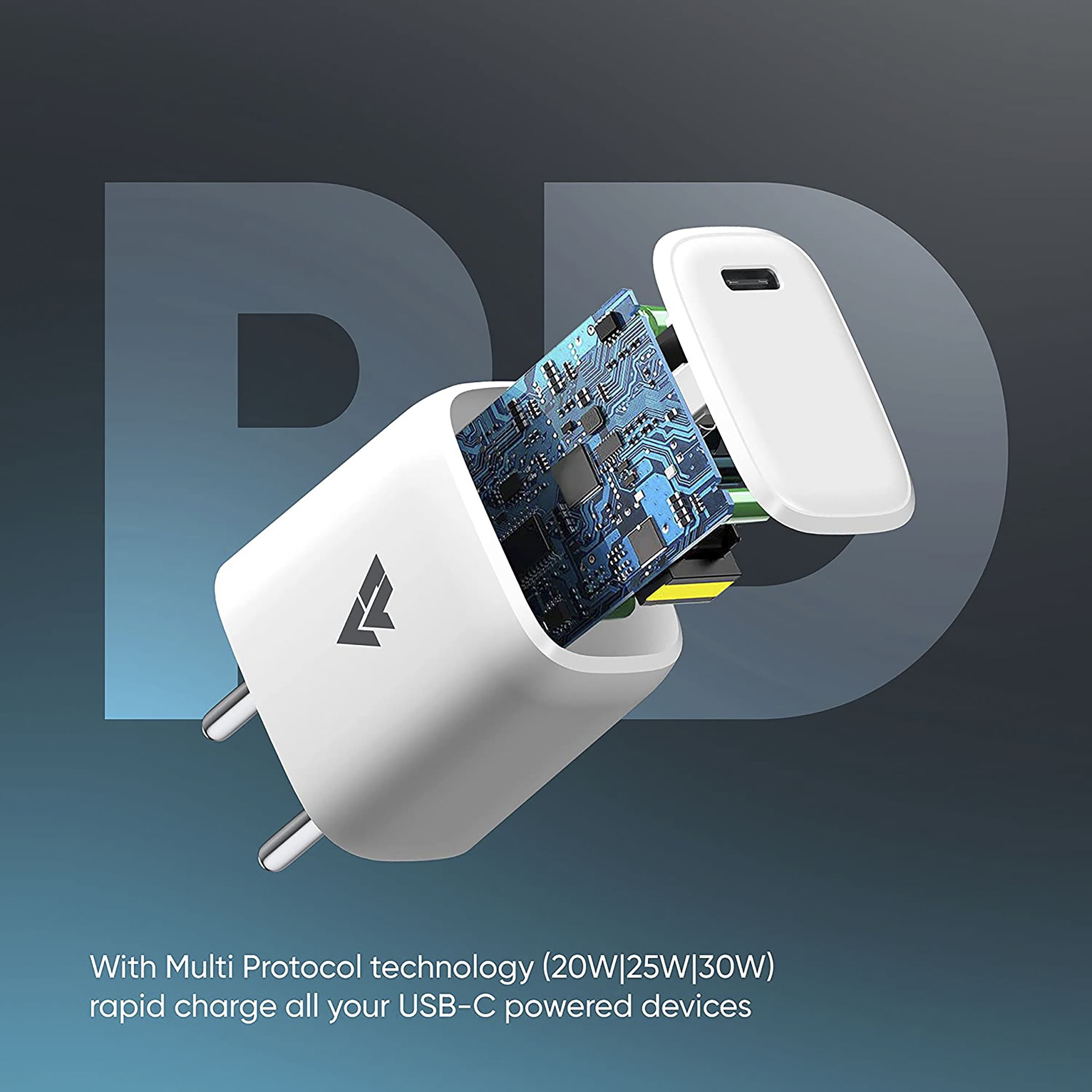 Vaku Neutron 30W Type C Fast Charger (Adapter Only, Multi Protocol Support, White)_5