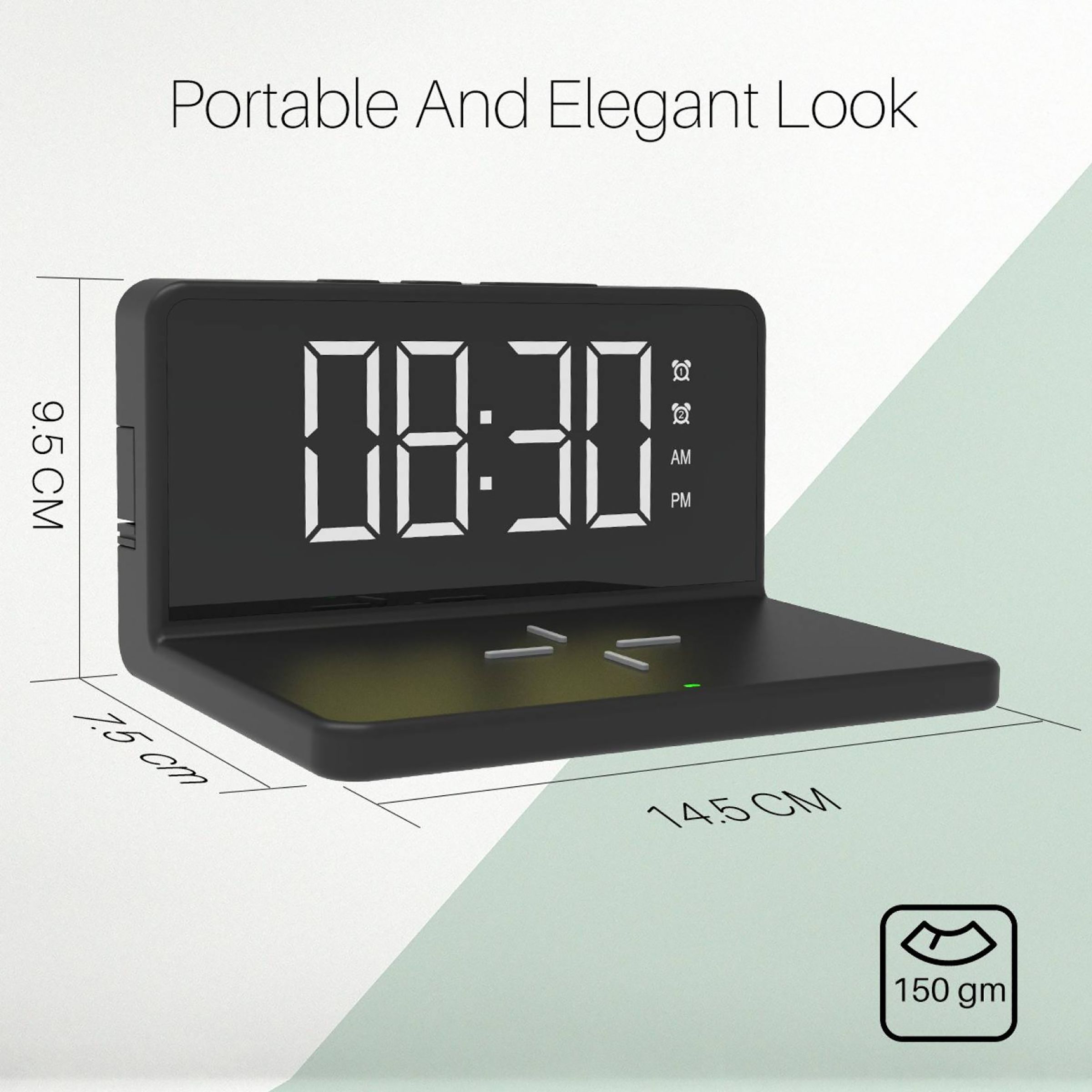 Portronics Freedom 4A 10W Desktop Wireless Charger for iOS, Android (Qi Charging, Black)_9