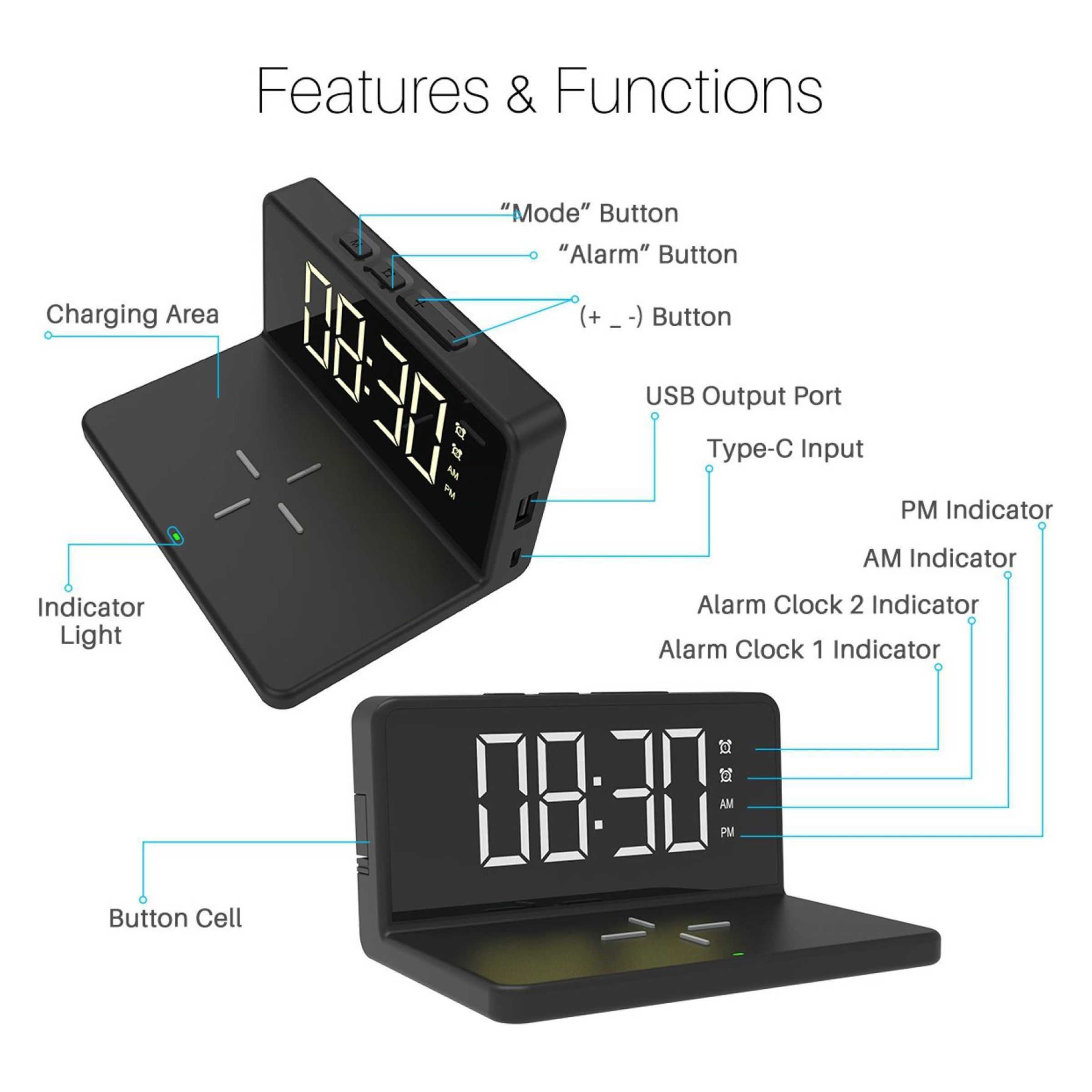 Portronics Freedom 4A 10W Desktop Wireless Charger for iOS, Android (Qi Charging, Black)_4