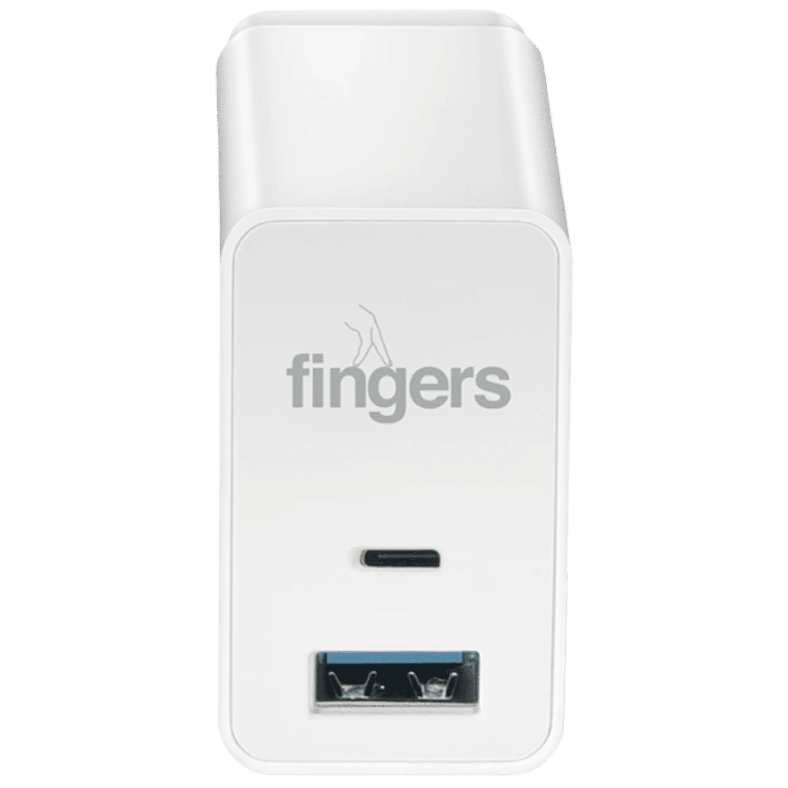 fingers PA-FAST-C 18W Type A and Type C Fast Charger (Type C to Type C Cable, Short Circuits Protection, Piano White)_1