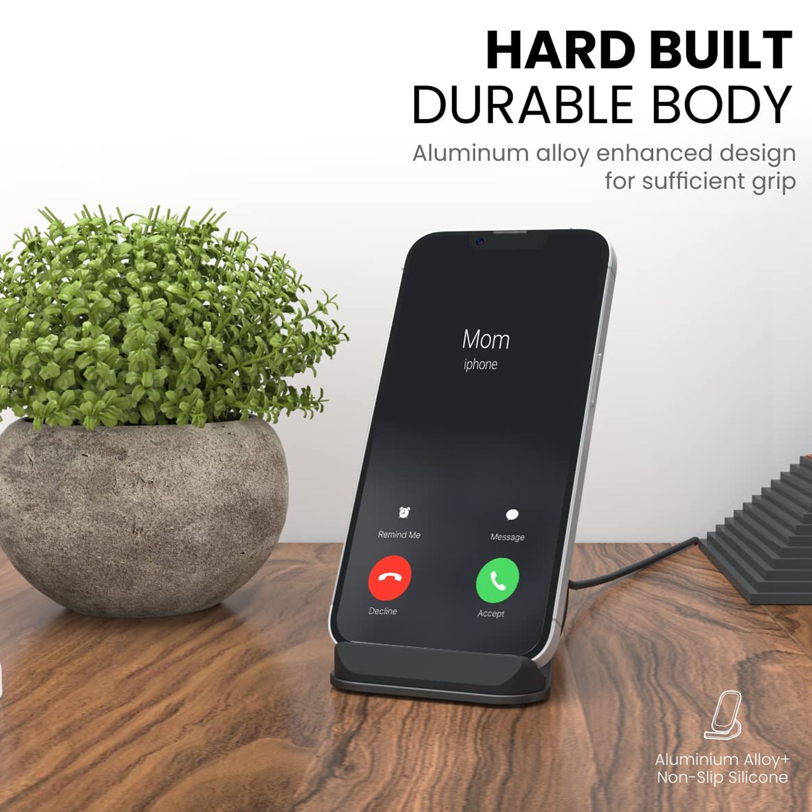 Portronics Freedom 15W Wireless Charger for iPhone 11, 12, 13, Samsung Galaxy Z Fold 2, S20 FE, S6 Edge (Qi Compatible, Black)_5