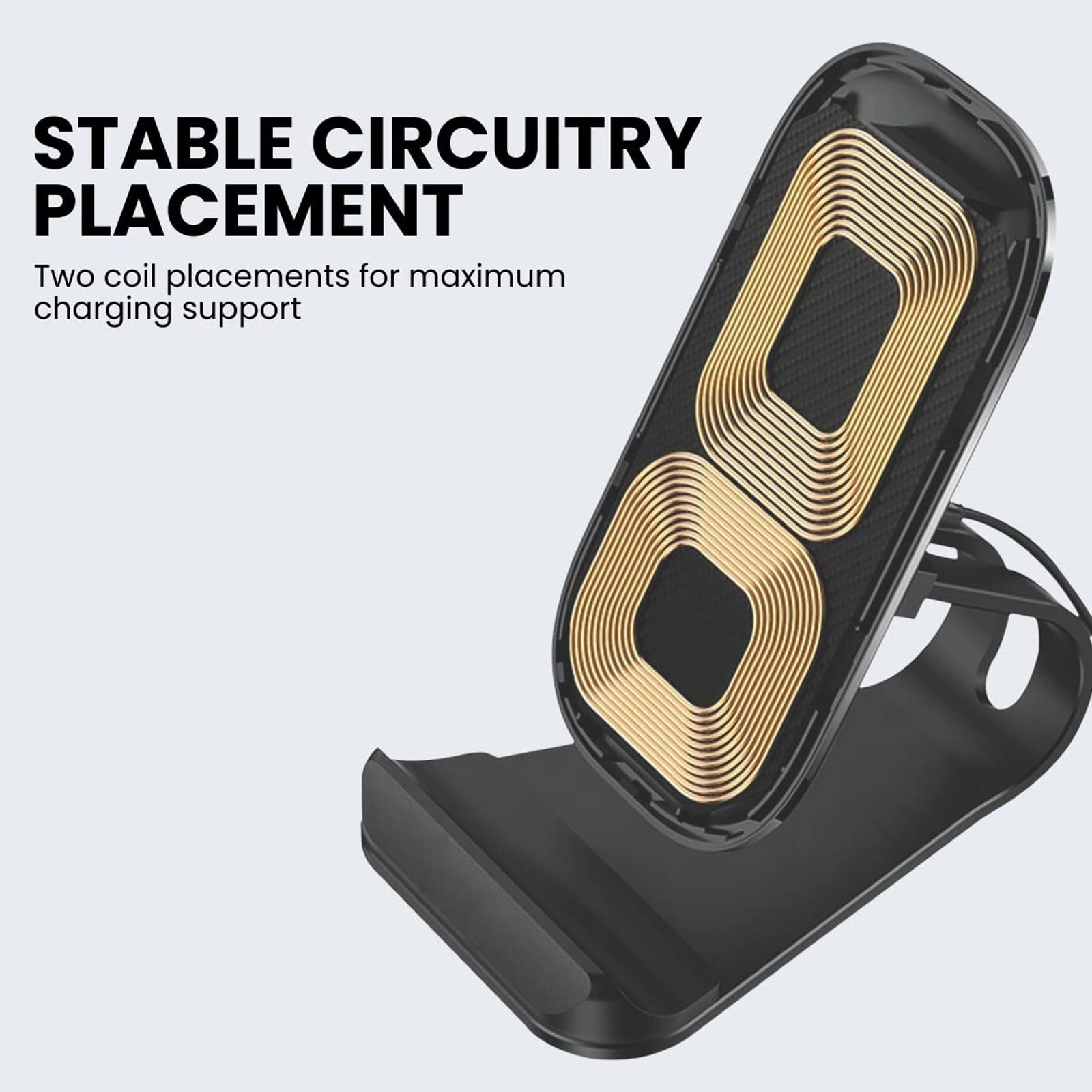 Portronics Freedom 15W Wireless Charger for iPhone 11, 12, 13, Samsung Galaxy Z Fold 2, S20 FE, S6 Edge (Qi Compatible, Black)_6