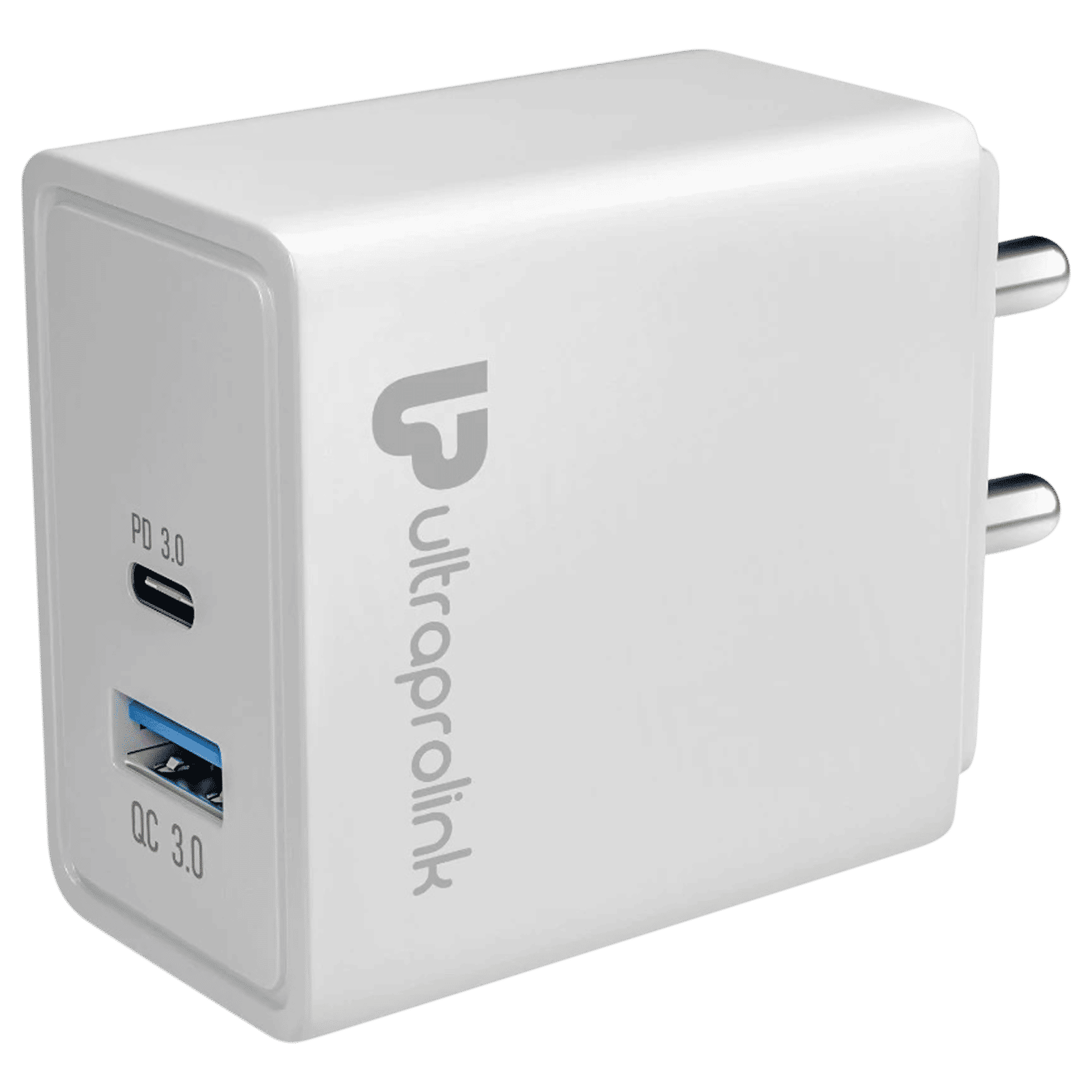 UltraProlink Boost 22.5W Type A & Type C 2-Port Fast Charger (Adapter Only, Multi Layer Protection, White)_3