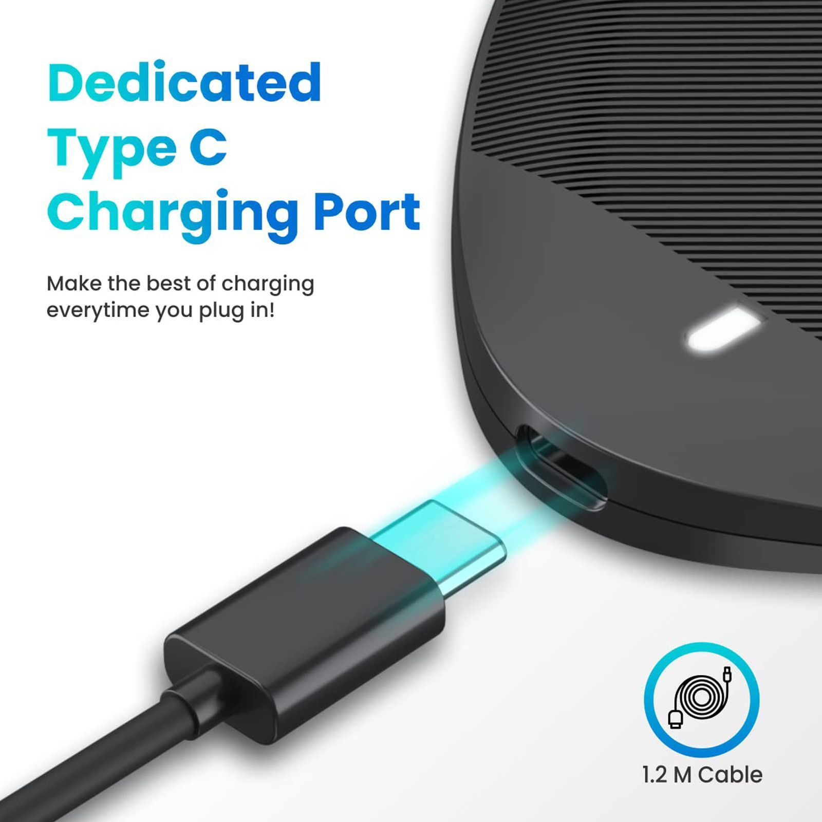 Portronics Freedom One 15W Wireless Charger for iPhone 11, 12, 13 Series/SAMSUNG Galaxy Z Fold 2, S20 FE, S6 Edge (Qi Compatible, Black)_4