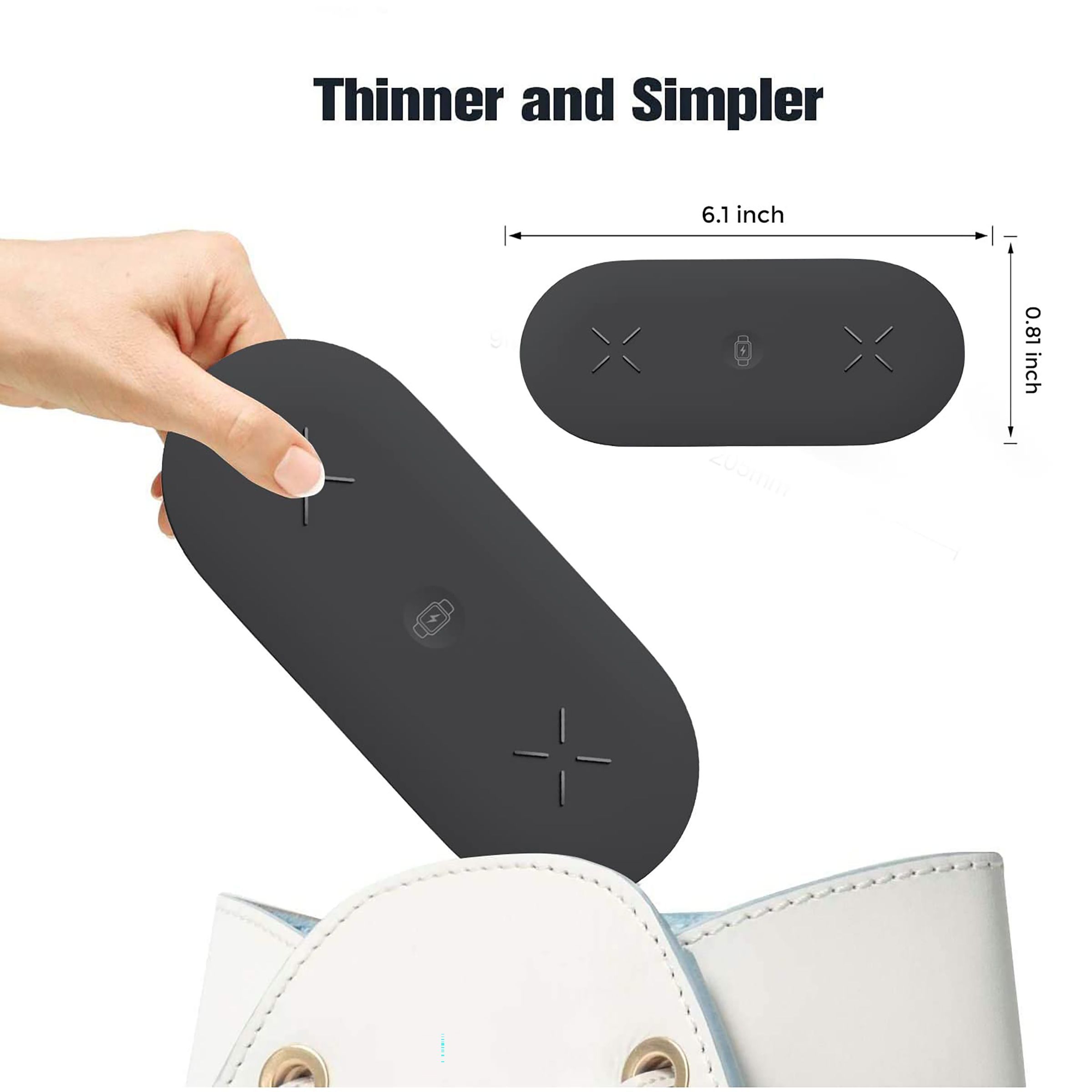 Unigen Unidock 300 15W 3-in-1 Wireless Charger for iPhone 13, 12, 11, XS, X, 8 Series/Android/iWatch 1, 2, 3, 4, 5, 6, 7, SE & AirPods (Qi Compatible, Black)_4