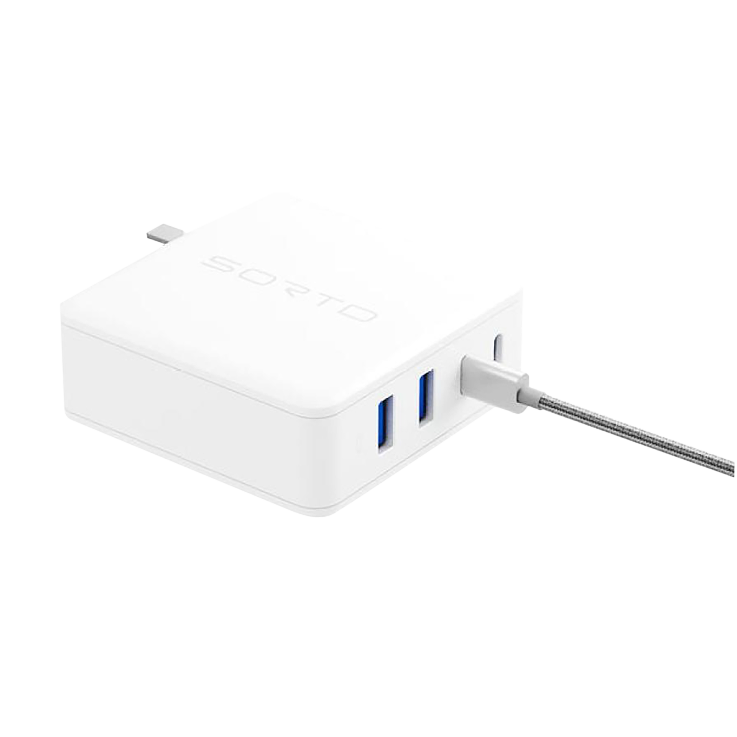 Sortd GaN 100W Type A & Type C 4-Port Fast Charger (Adapter Only, 13 Safety Protection, White)_1