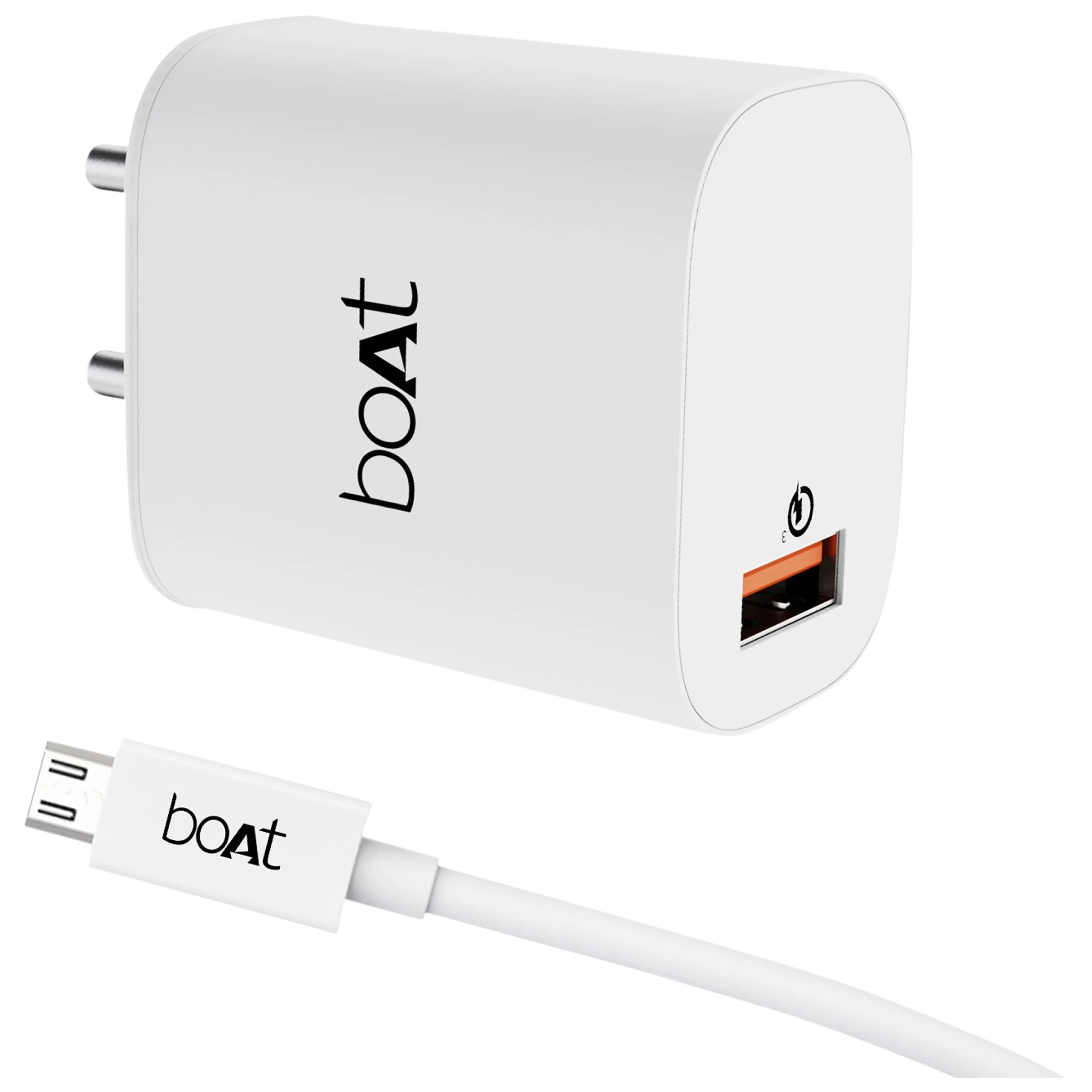 boAt WCD 18W Type A Fast Charger (Type A to Micro USB Cable, Smart IC Protection, White)_1