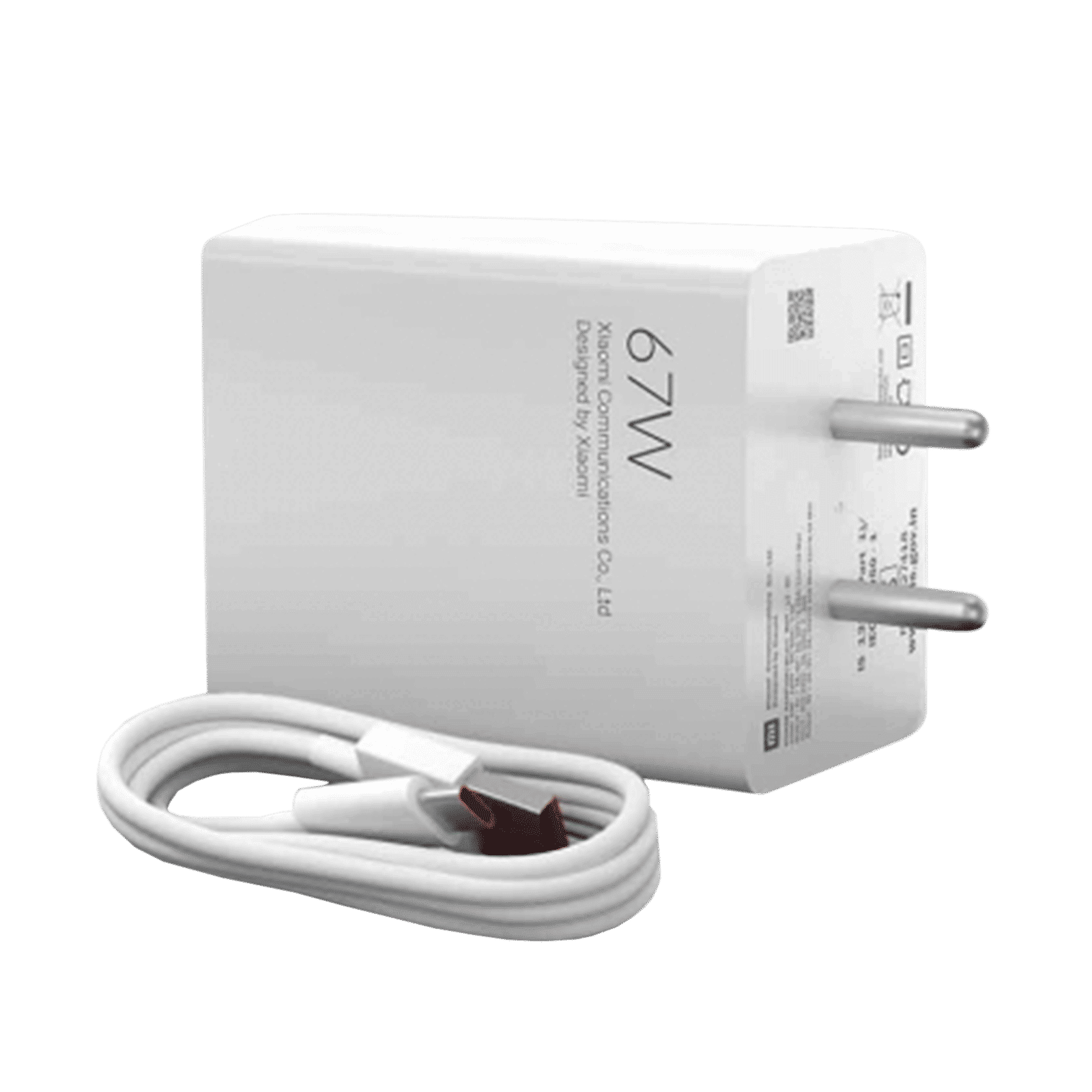 Mi SonicCharge 3. Combo 67W Type A Fast Charger (Type A to Type C Cable, Quick Charge 3., White)_1