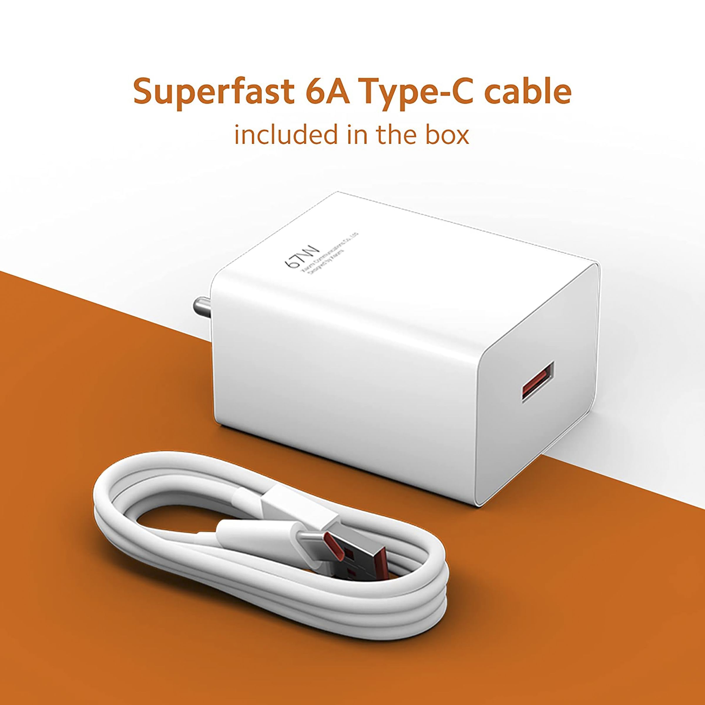 Mi SonicCharge 3. Combo 67W Type A Fast Charger (Type A to Type C Cable, Quick Charge 3., White)_8