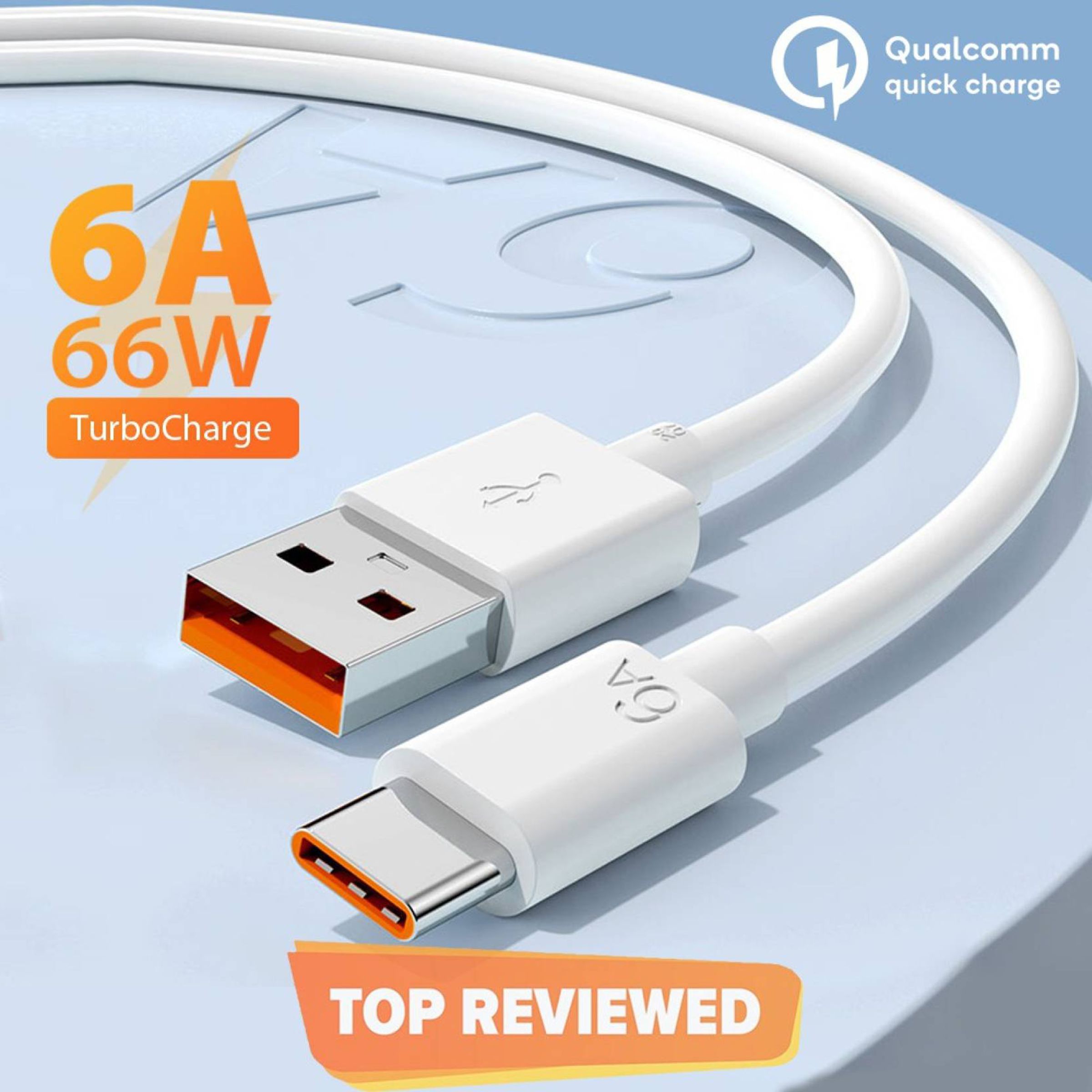 Mi SonicCharge 3. Combo 67W Type A Fast Charger (Type A to Type C Cable, Quick Charge 3., White)_4