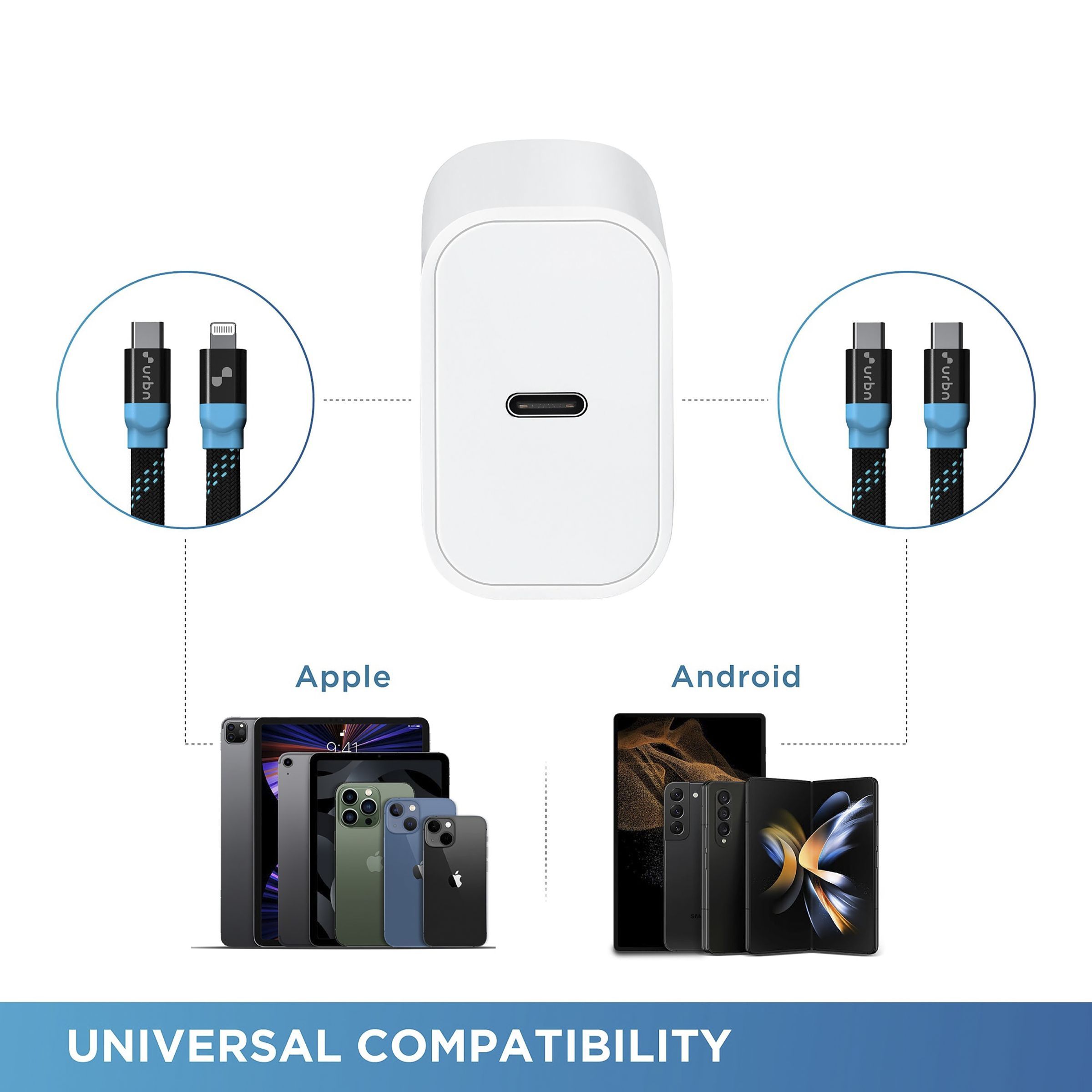 urbn 20W Type C Fast Charger (Adapter Only, 4 Level Protection, White)_10