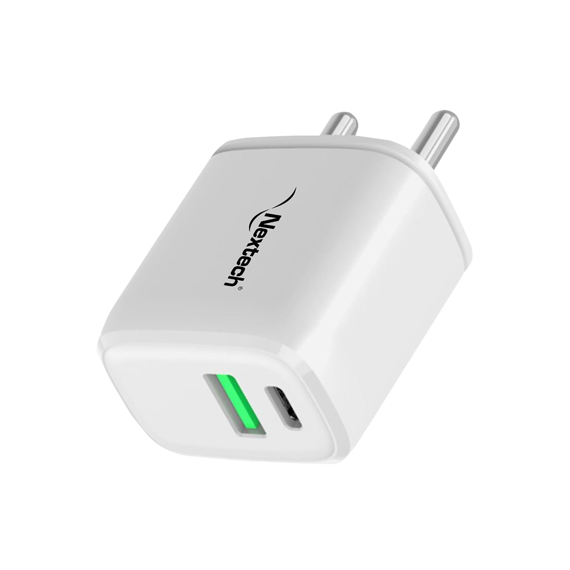 Nextech 24W Type A & Type C 2-Port Fast Charger (Adapter Only, Over-Current Protection, White) Nextech 24W Type A & Type C 2-Port Fast Charger (Adapter Only, Over-Current Protection, White)_3