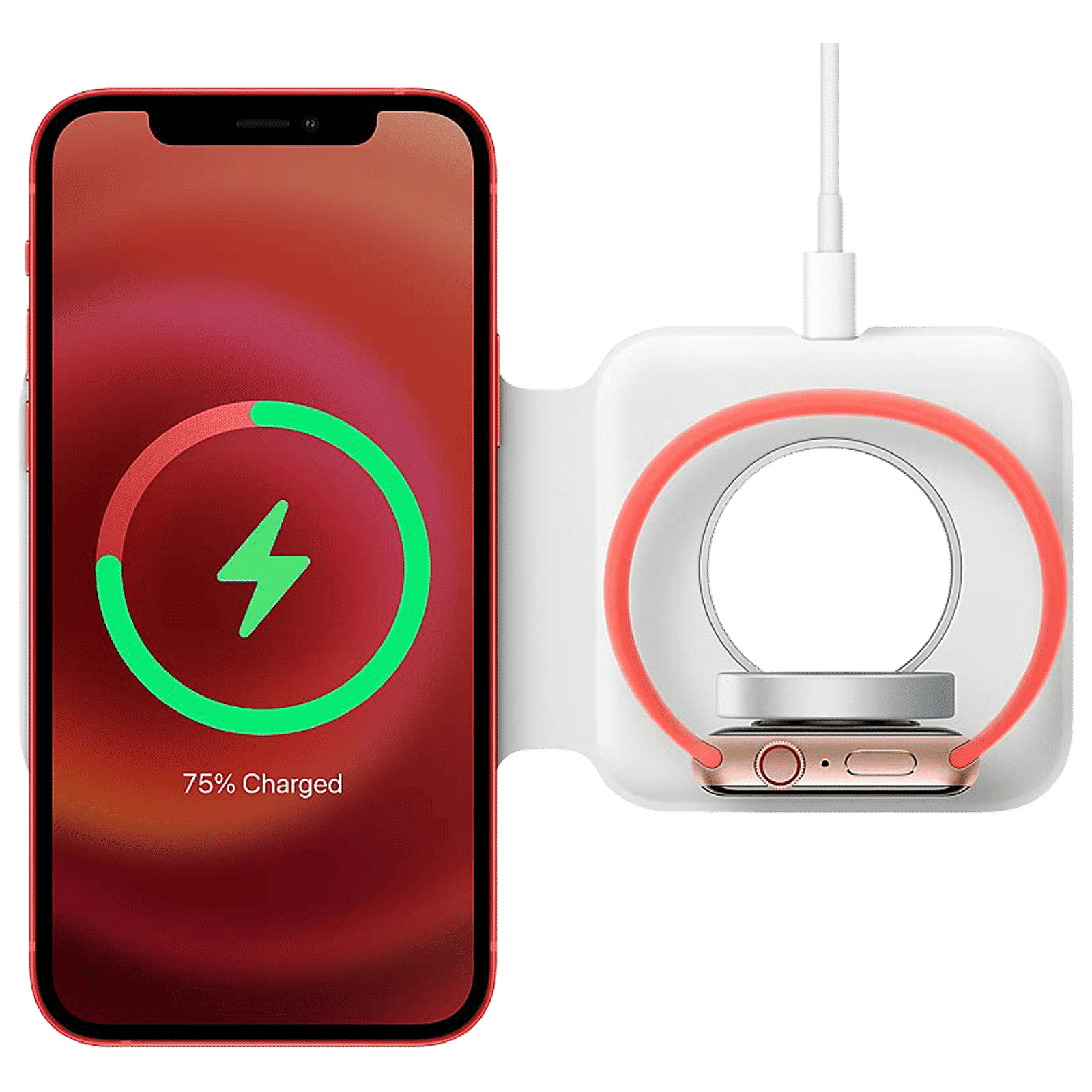 Apple MagSafe Duo Charger (USB-C to Lightning Cable, Foldable, White)_5