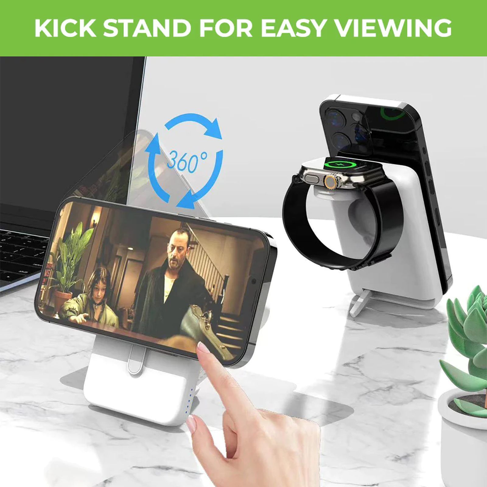 ultraprolink Vylis GO 20W 3-in-1 Wireless Charging Dock for iPhone, iWatch and Airpods (LED Indicators, White)_7