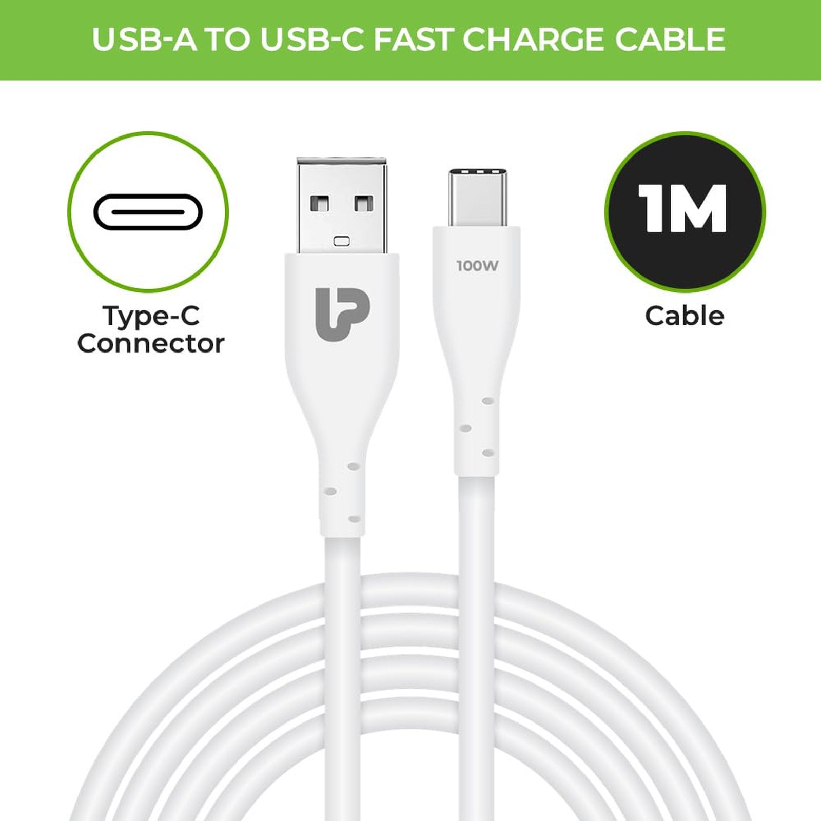ultraprolink UM1135 44W Type C Fast Charger (Type A to Type C Cable, Short Circuit Protection, White)_3