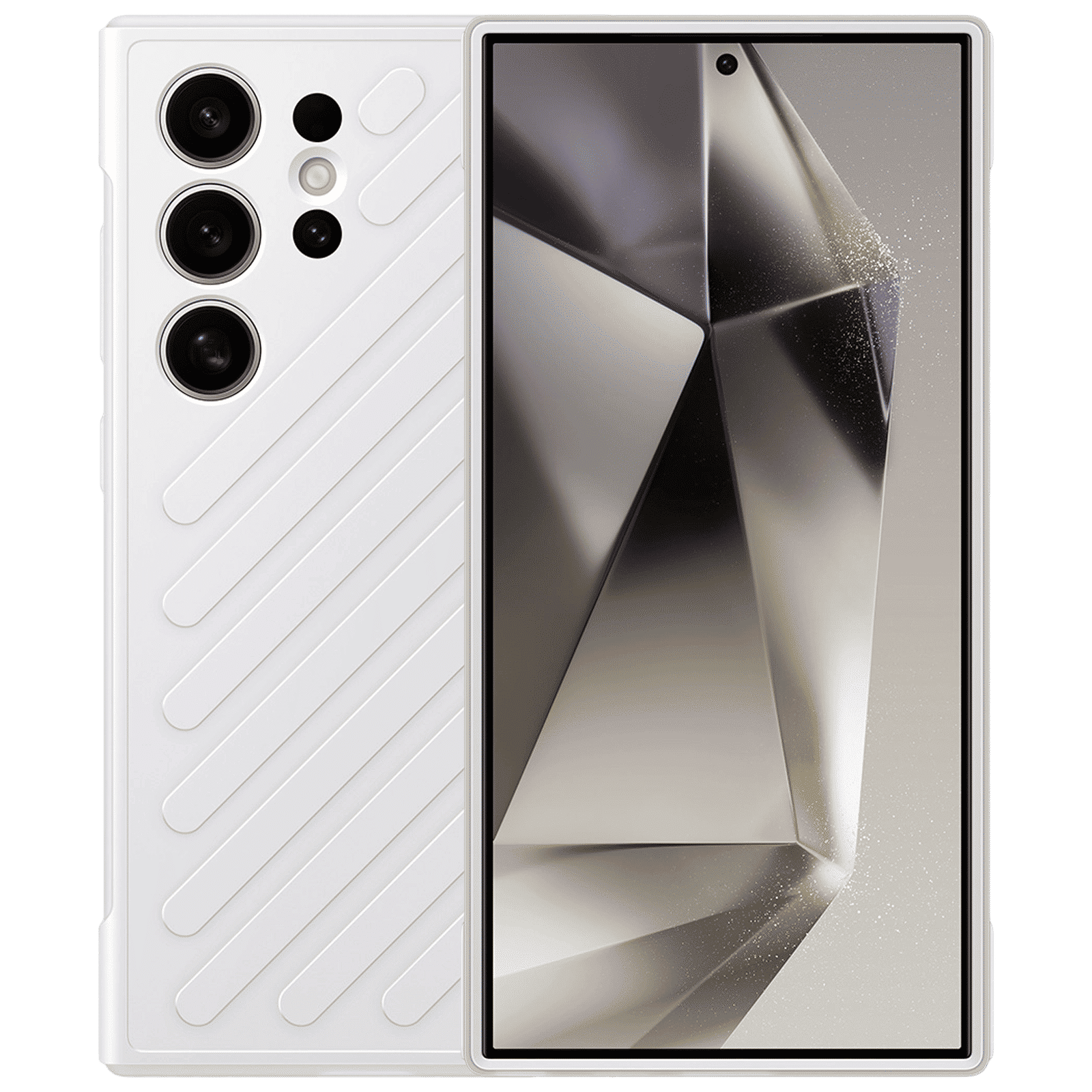 SAMSUNG Shield Polyurethane Back Case for SAMSUNG Galaxy S24 Ultra (Durable and Modern, Light Gray)_1