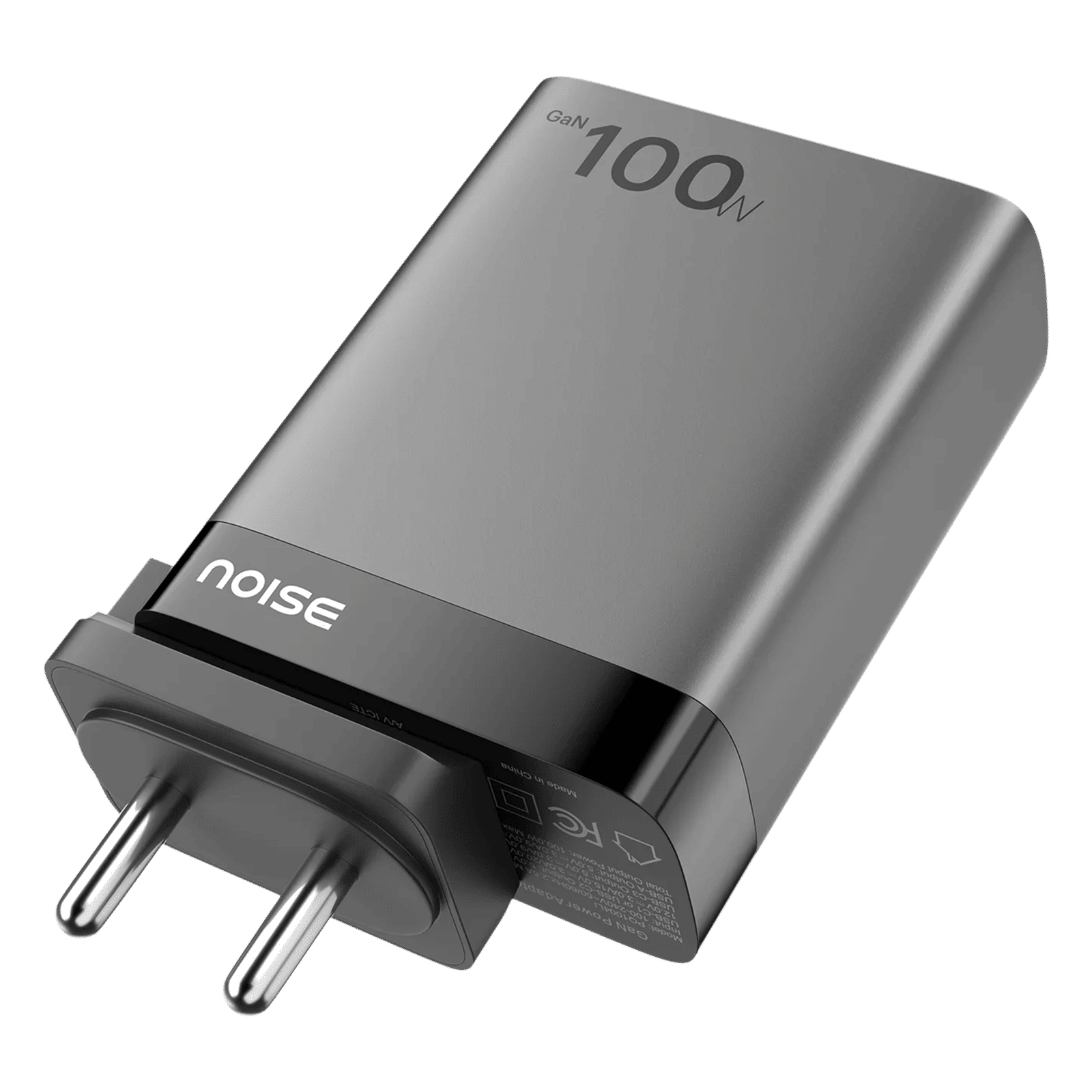 noise Power 100W Type A & Type C 4-Port Fast Charger (Adapter Only, GaN Technology, Black)_4