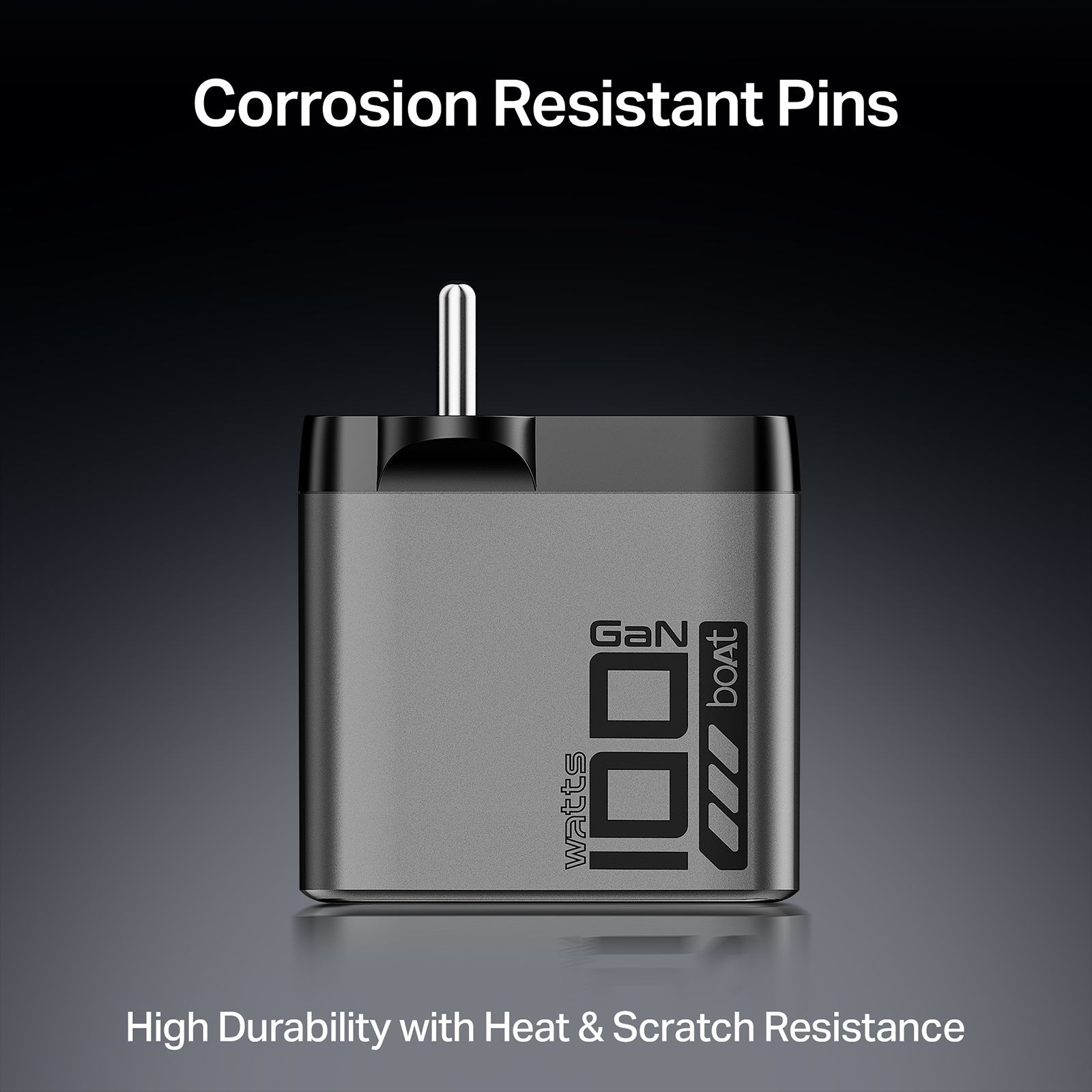 boAt 100W USB A & Type C 4-Port Fast Charger (Adapter Only, 12-Layer Smart IC Protection, Ash Grey)_6