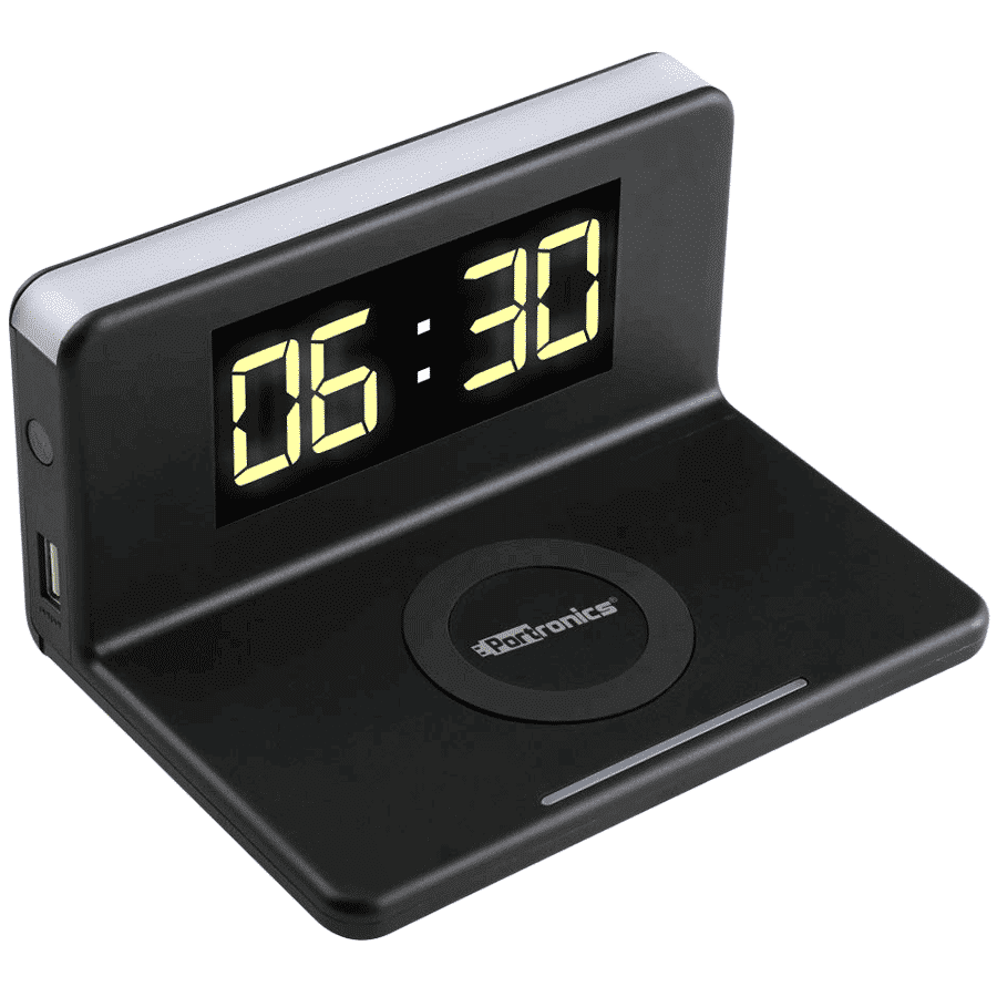 PORTRONICS Freedom Wireless Charger for iOS and Android (Qi Certified, Over Voltage Protection, Black)_1