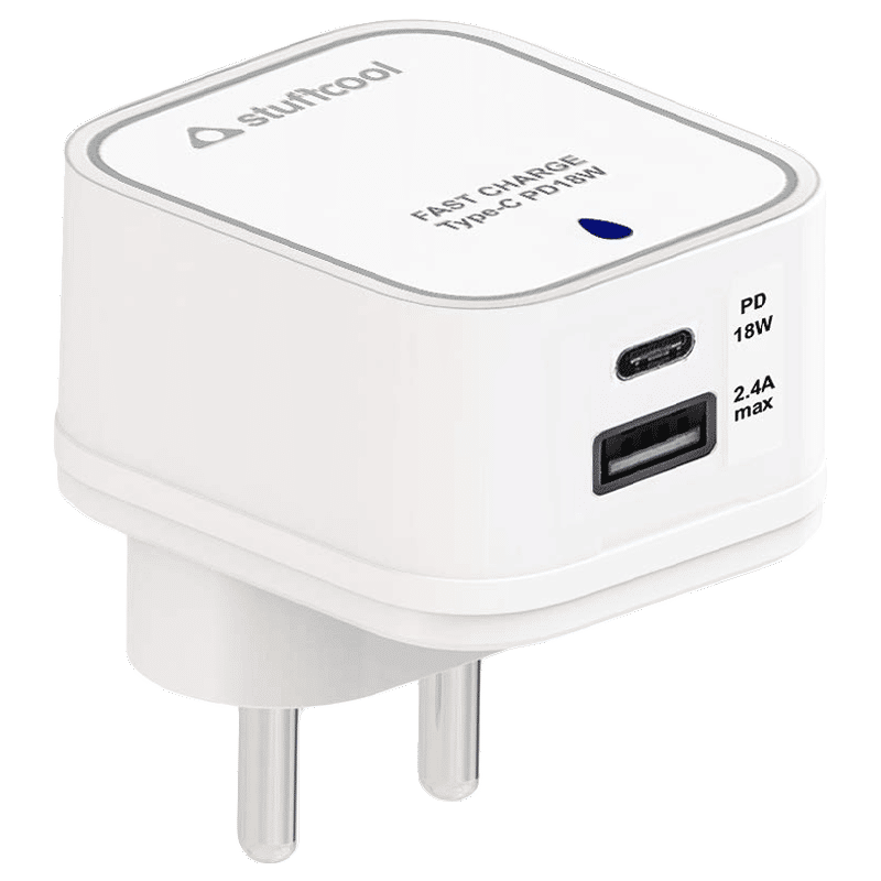 stuffcool Dual Port USB Wall Charger (Celox Plus, White)_1