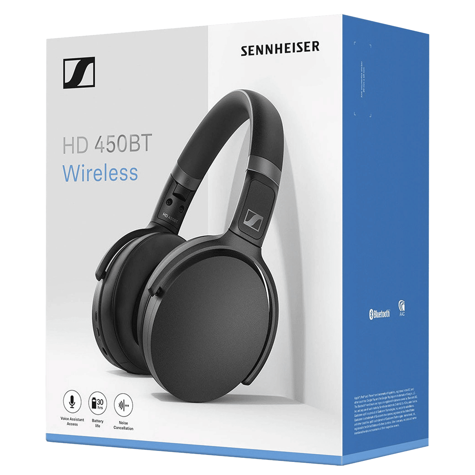 SENNHEISER HD 450 Bluetooth Headphone with Mic (Active Noise Cancellation, Over Ear, Black)_7