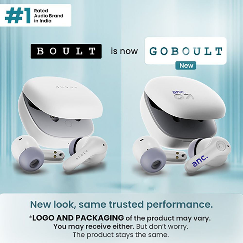 GOBOULT (formerly Boult) Cyborg TWS Earbuds with Environmental Noise Cancellation (IPX5 Water Resistant, Fast Charging, Blue Ice)_8