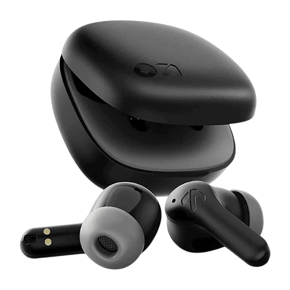 GOBOULT (formerly Boult) Cyborg TWS Earbuds with Environmental Noise Cancellation (IPX5 Water Resistant, Fast Charging, Pure Black)_1