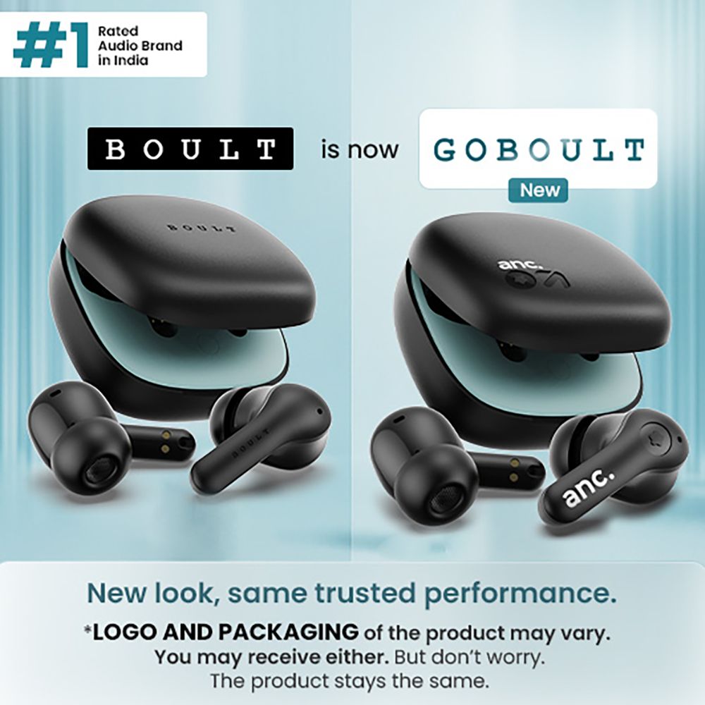 GOBOULT (formerly Boult) Cyborg TWS Earbuds with Environmental Noise Cancellation (IPX5 Water Resistant, Fast Charging, Pure Black)_7
