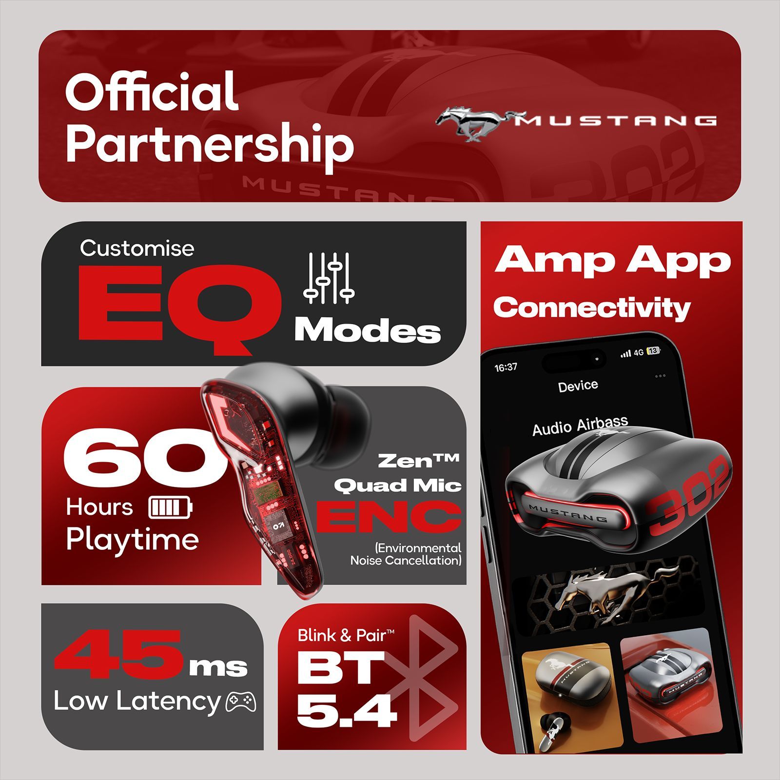 GOBOULT (formerly Boult) Mustang Torq FGTW196SVR TWS Earbuds with Environmental Noise Cancellation (IPX5 Water Resistant, Fast Charging, Silver)_19