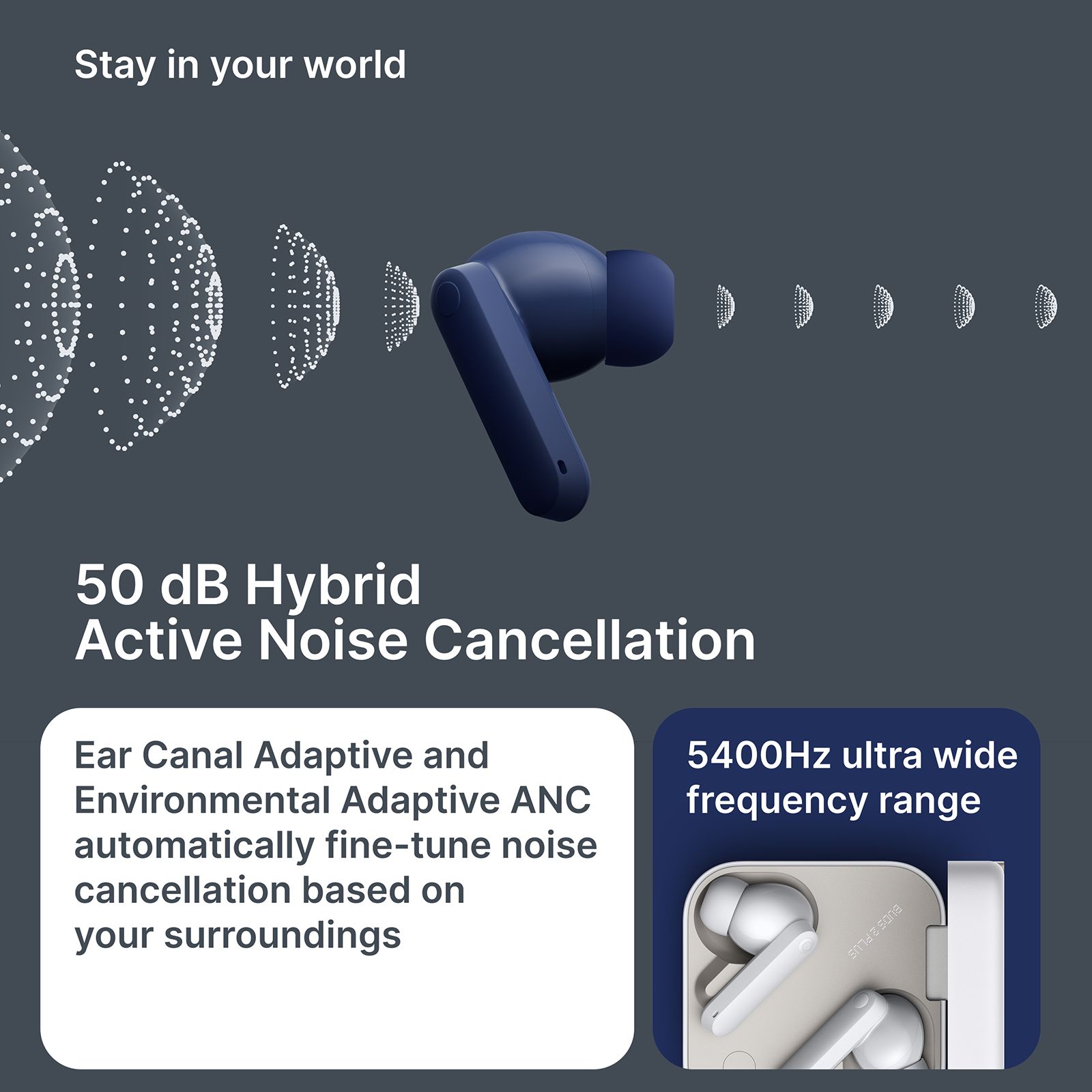 Nothing CMF Buds 2 Plus A10600104 TWS Earbuds with Adaptive Noise Cancellation (IP55, IPX2 Water Resistant, Hi-Res Audio with LDAC, Light Grey)_8