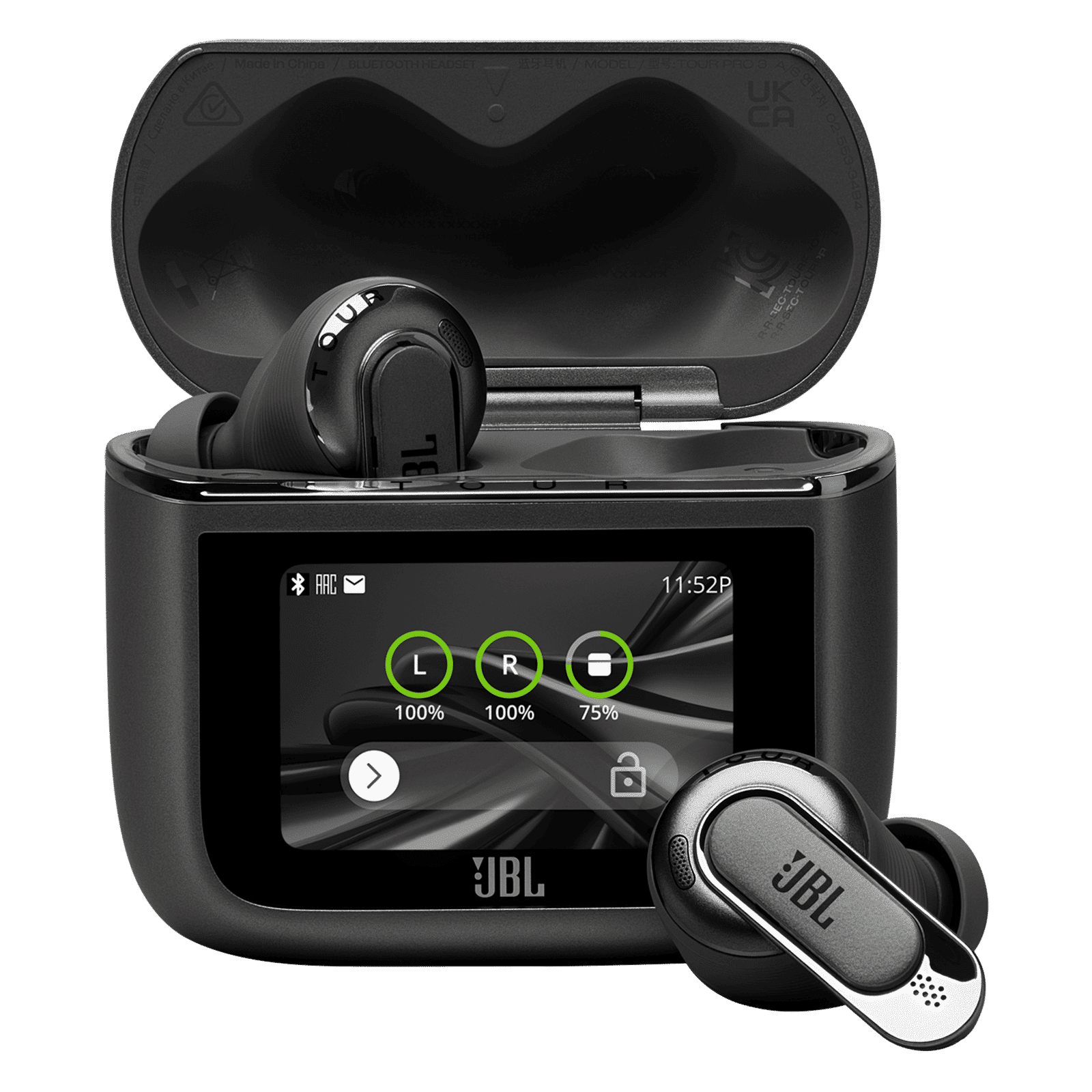 JBL Tour Pro 3 TWS Earbuds with True Adaptive Noise Cancellation (IPX55 Water Resistant, Multi-Point Connection, Black) JBL Tour Pro 3 TWS Earbuds with True Adaptive Noise Cancellation (IPX55 Water Resistant, Multi-Point Connection, Black)_1
