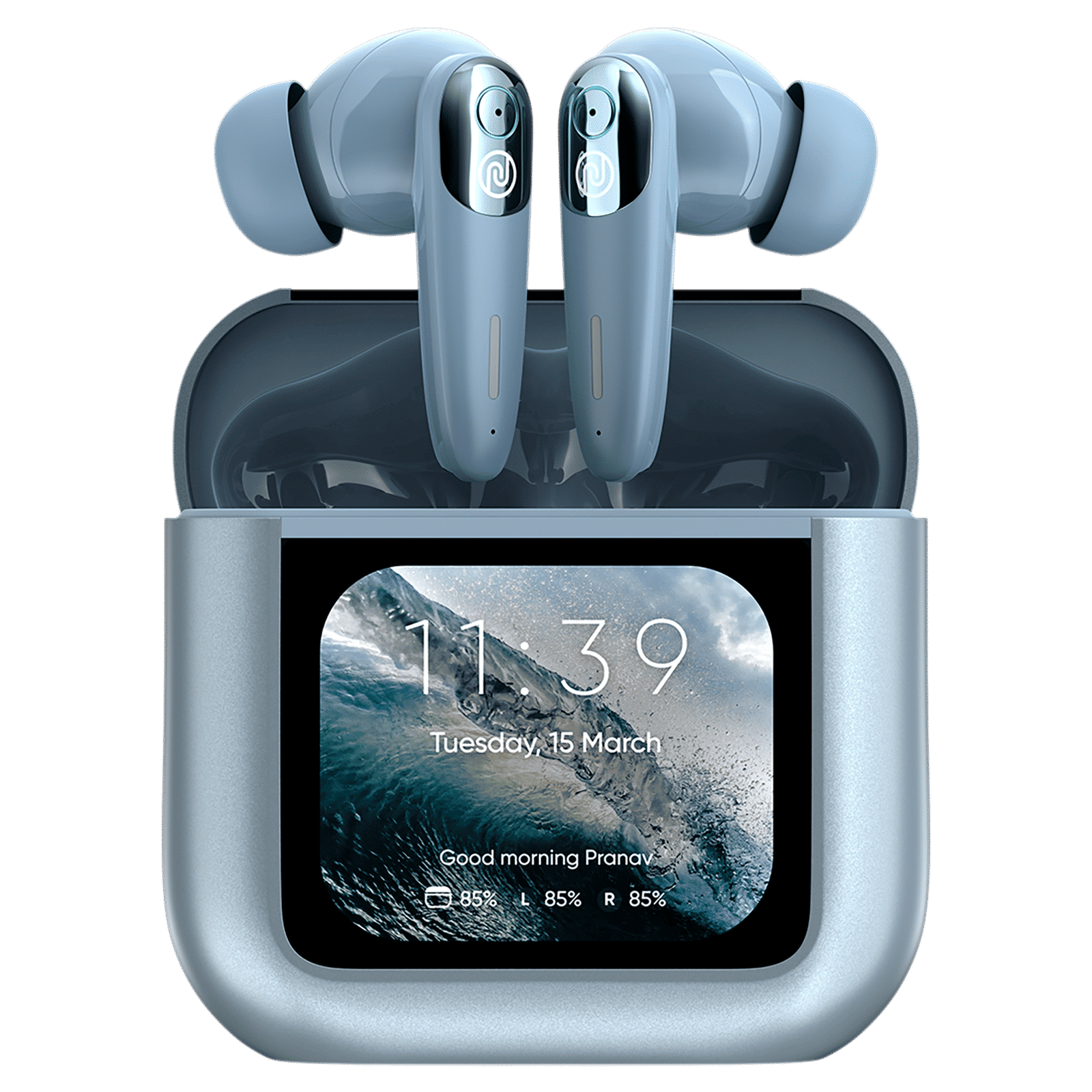 noise View Buds AUDHDPHNVIEWBUDBLU TWS Earbuds with Active Noise Cancellation (IPX4 Water Resistant, In-Built EQ Modes, Metallic Blue) noise View Buds AUDHDPHNVIEWBUDBLU TWS Earbuds with Active Noise Cancellation (IPX4 Water Resistant, In-Built EQ Modes, Metallic Blue)_1