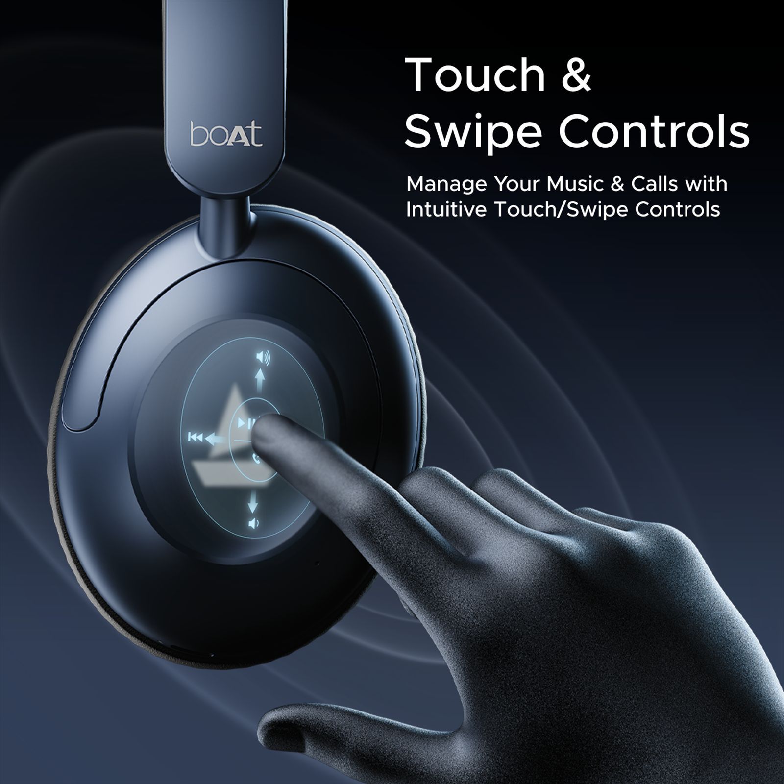 boAt Rockerz 650 Pro Bluetooth Headphone with Mic (80 Hours Playback, Over Ear, Starry Night)_3