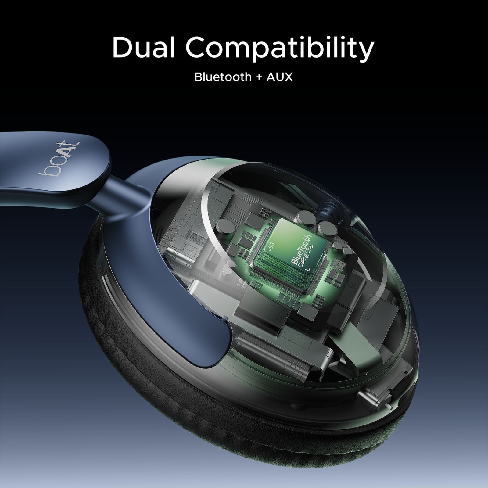 boAt Rockerz 650 Pro Bluetooth Headphone with Mic (80 Hours Playback, Over Ear, Starry Night)_4