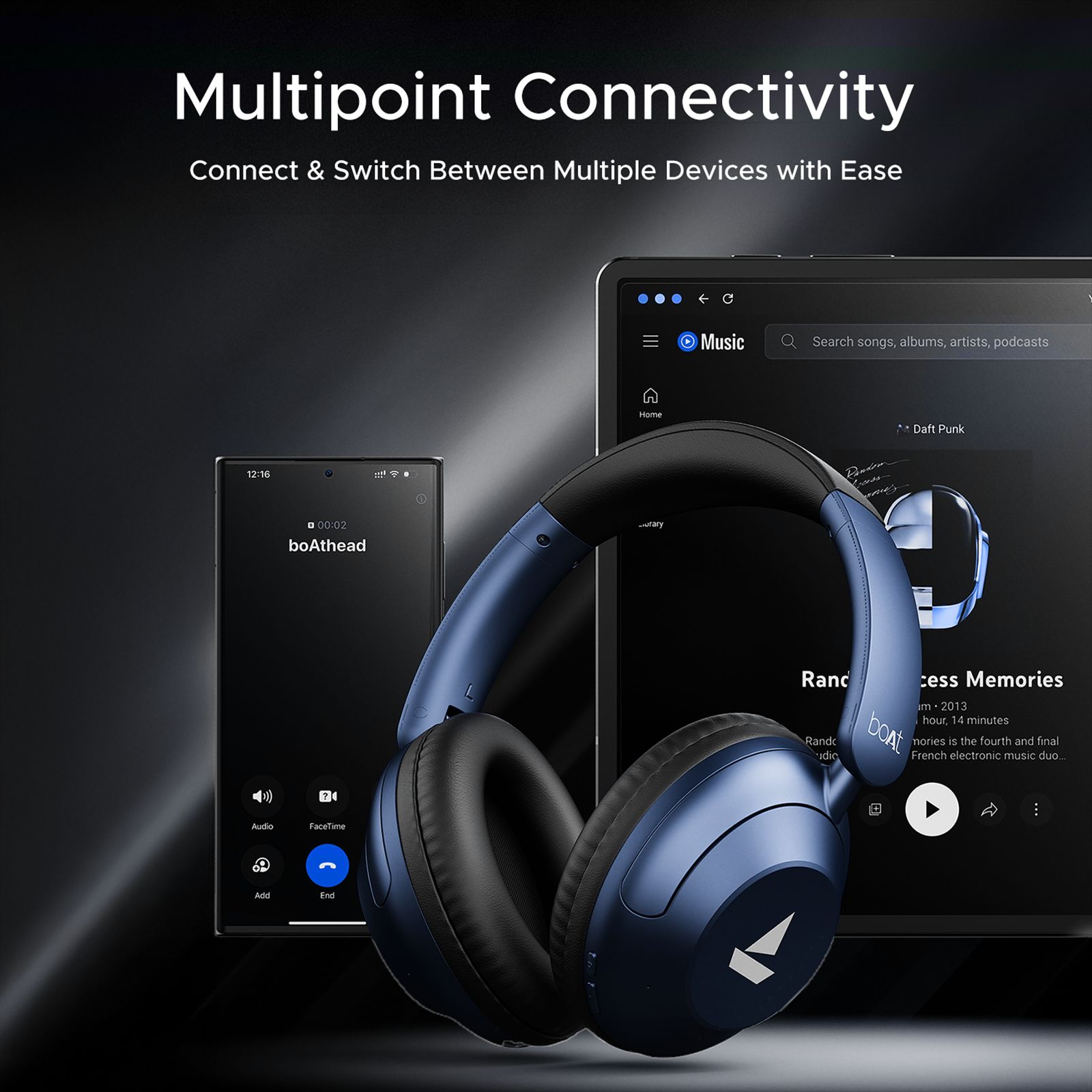 boAt Rockerz 650 Pro Bluetooth Headphone with Mic (80 Hours Playback, Over Ear, Starry Night)_13