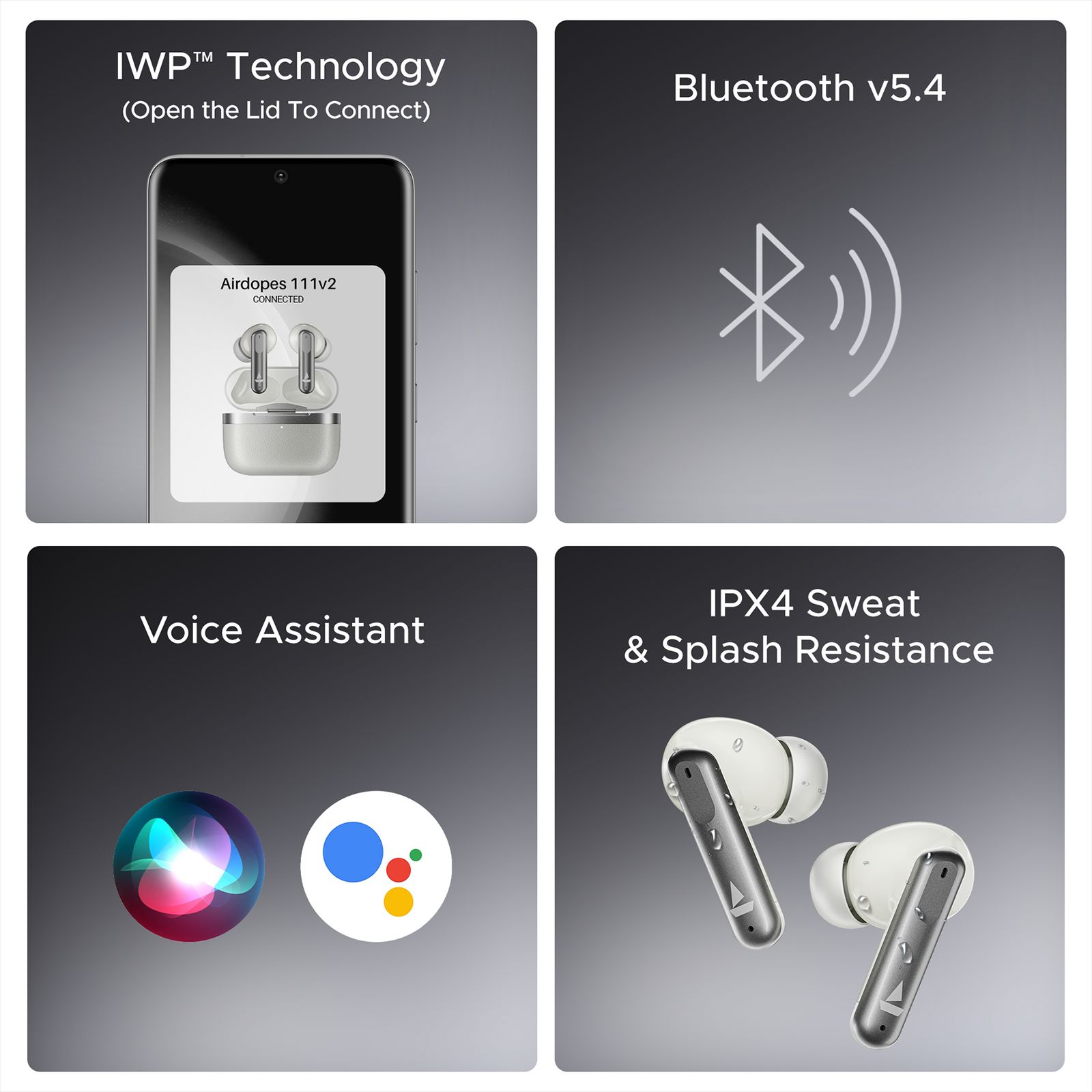 boAt Airdopes 111v2 TWS Earbuds with Environmental Noise Cancellation (IPX4 Splash & Sweat Resistance, ASAP Charge, Ivory White) _4