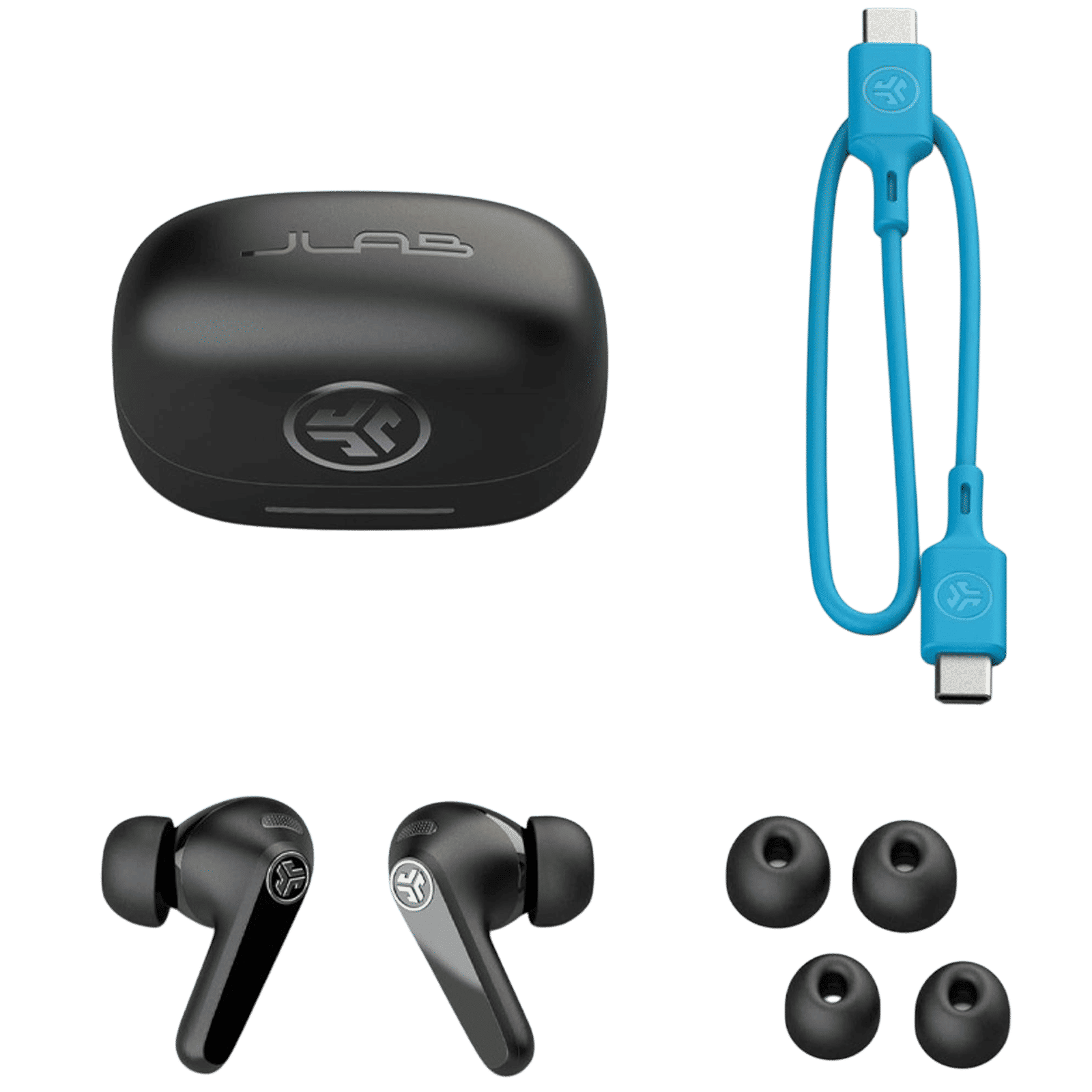 JLAB JBUDS Pods TWS Earbuds with Hybrid Active Noise Cancellation (IP55 Water Resistant, Google Fast Pair, Black)_4