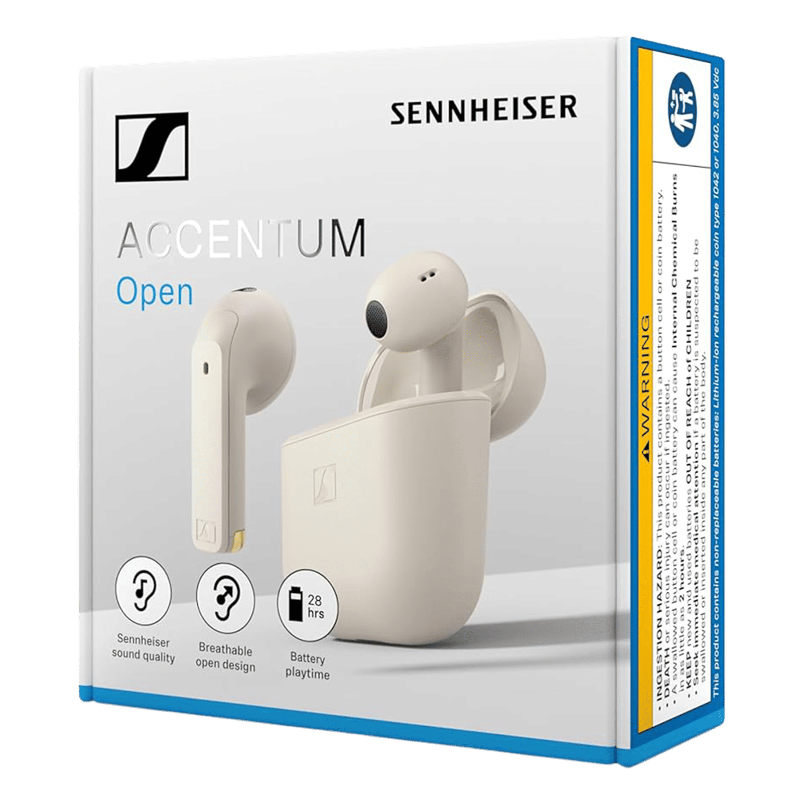 SENNHEISER Accentum Open OTW1CRM TWS Earbuds (IPX4 Splash & Sweat Resistance, Sennheiser Sound Tuning, Cream)_6