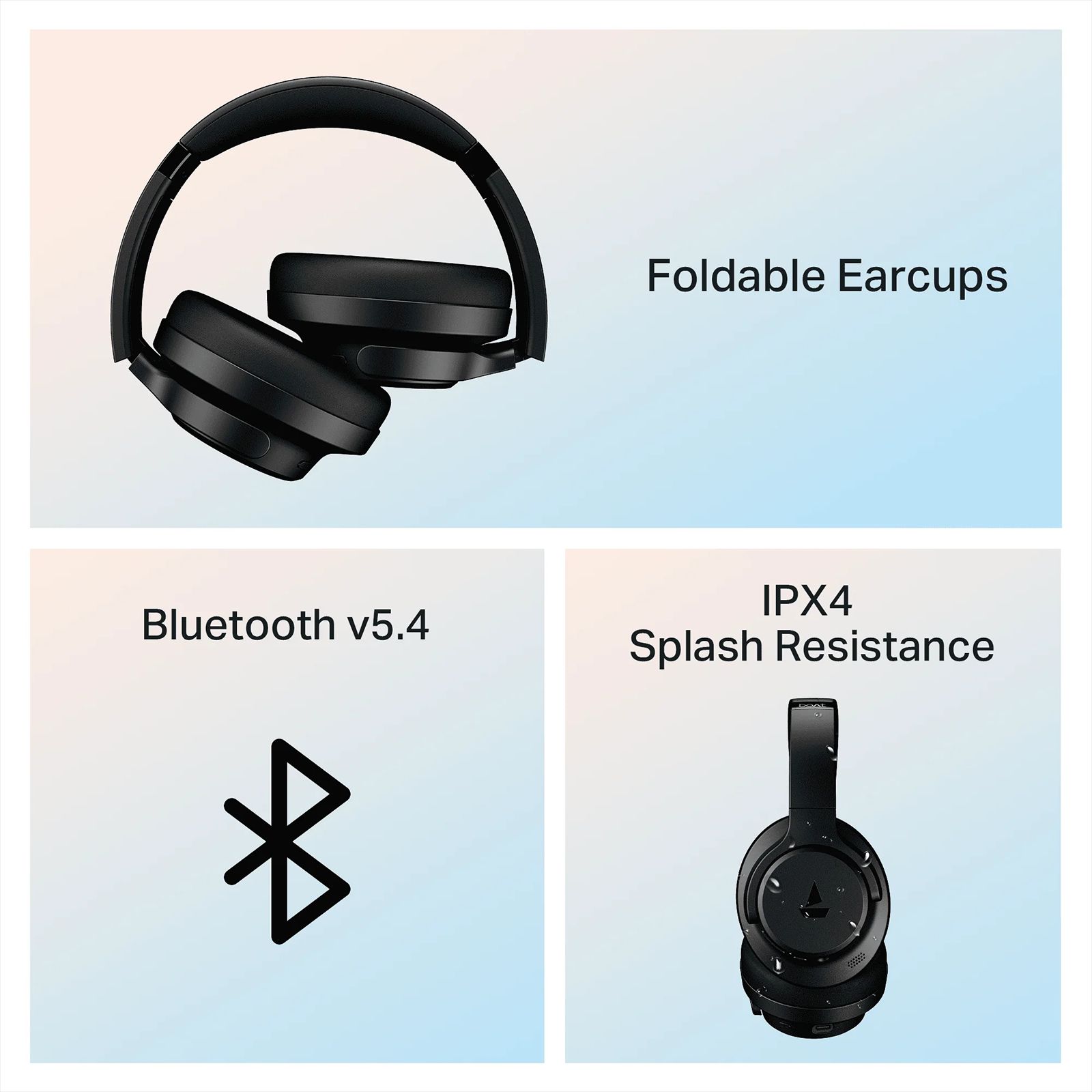 boAt Rockerz 512 ANC Bluetooth Headphone with Mic (ENx Technology, Over Ear, Cosmic Black)_8