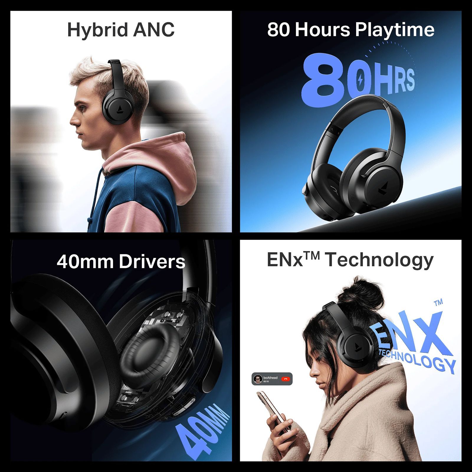 boAt Rockerz 512 ANC Bluetooth Headphone with Mic (ENx Technology, Over Ear, Cosmic Black)_2