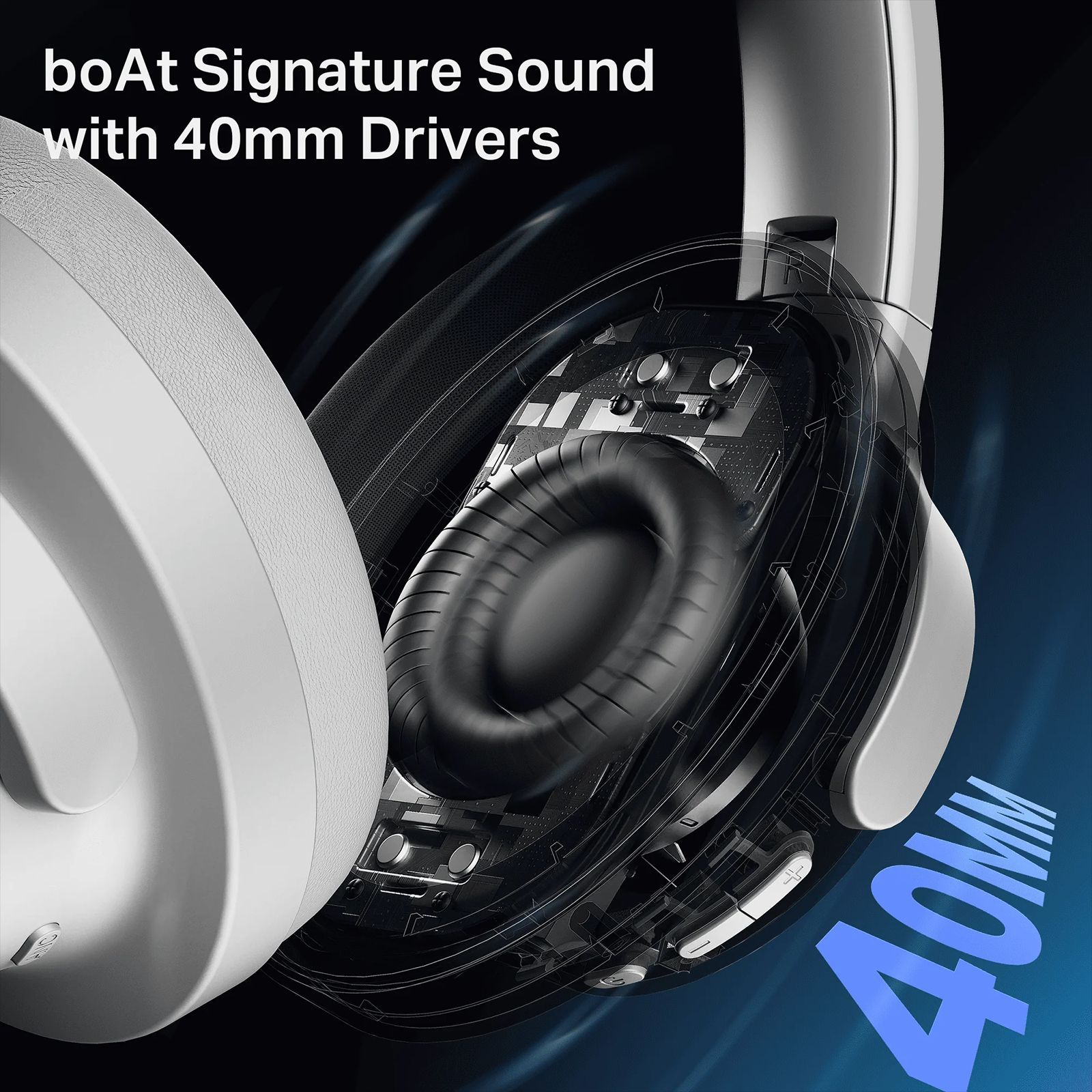 boAt Rockerz 512 ANC Bluetooth Headphone with Mic (ENx Technology, Over Ear, Bold White)_7
